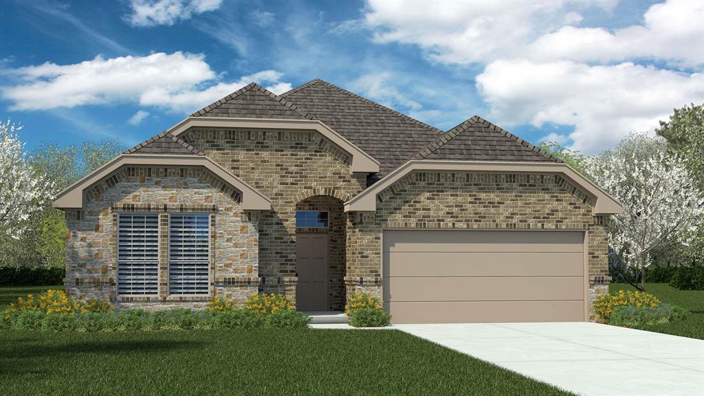 Beautiful D.R. Horton home in the Morningstar community located in highly sought-after Aledo ISD! The Crownpoint floorplan, Elevation F with an estimated Spring completion, offers a well-designed single-story layout featuring 4 bedrooms, 2 bathrooms, and a 2-car garage, with flexible living spaces ideal for today’s lifestyle. The open-concept design connects the spacious family room to the dining area and modern kitchen, creating an inviting space for everyday living and entertaining. The kitchen is equipped with 42” upper cabinets with crown molding, quartz countertops, a ceramic tile backsplash, stainless steel appliances, and an electric range, along with a pantry for added storage. Luxury vinyl plank flooring extends throughout the main living areas, providing both durability and style. The private primary suite includes a well-appointed en-suite bath and walk-in closet, while three secondary bedroom-one of which may be used as a study or flex space offers versatility for family, guests, or a home office. A covered patio enhances outdoor living, and thoughtful design details, modern finishes, and energy-efficient construction complete this impressive home. Morningstar residents enjoy resort-style pools, playgrounds, parks, a dog park, and scenic walking trails.