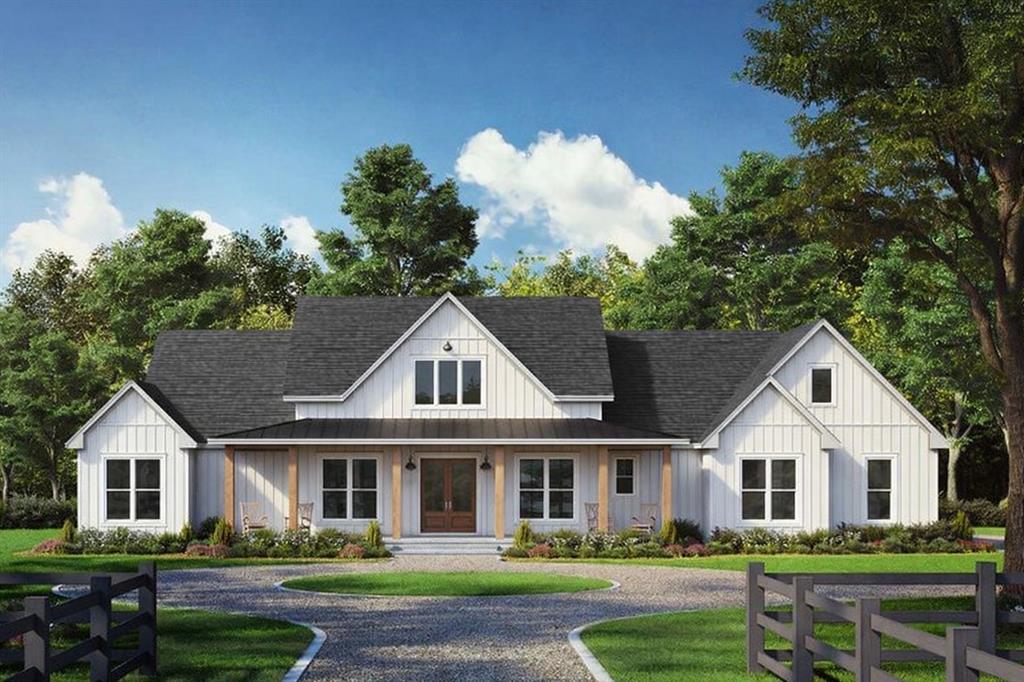 This stunning proposed Laramie Plan spans 2500 sqft & features a striking exterior with paint board & batten design, complemented by a brick accent & solid cedar-stained columns. Inside, includes 4 bed 3 full bathrooms, along with a convenient half bath & a dedicated office on over 8 acres. Take advantage of NO PAYMENTS while you build with Zeal Home Builders! This home includes high-end features such as split bedrooms, large porches, custom cabinetry, Delta faucets, decorative mirrors, wall-mounted TV outlets, hardline ethernet ports, & spray foam insulation. Step into a vaulted great room that provides beautiful views of the rear porch, while the adjoining dining room allows easy access to outdoor spaces. Culinary enthusiasts will love the well-appointed kitchen, complete with a large center island for additional eat-in space, double ovens, & a huge pantry, & all the modern amenities a home chef could desire. The owner’s suite is a luxurious retreat, boasting vaulted ceilings, natural light, & a large walk-in closets. The ensuite bath is designed for relaxation, featuring dual vanities, a separate tub, & a spacious walk-in shower. Two additional bedrooms share a well-appointed hall bath with dual vanities and a tiled tub shower. 1 of 4 bedrooms includes an attached full-bath. The back porch is an entertainer's paradise, ask about upgrades to include outdoor kitchen. Home has 3-phase inspected & a comes with 1-2-10 3rd Party Warranty for your peace of mind. Nestled in the charming town of Paradise, this property offers the best of rural living—NO city taxes & NO HOA fees. Enjoy the peaceful country lifestyle just minutes from town. Plus, you have the exciting opportunity to personalize your new home with your choice of colors, countertops, flooring, fixtures, & more. Txt keyword ZHB33 to 88000 for builder details. Directions & lot map at www.zhb.homes