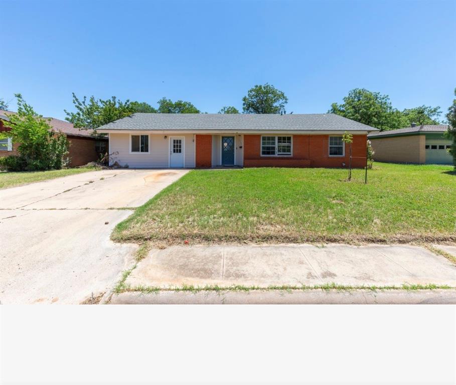 Just minutes from ACU.  This is an excellent opportunity for buyers looking to customize a home to their taste. This 3-bedroom, 2-bath brick home offers plenty of potential for those looking to add their own personal touch. The enclosed garage includes a window unit and provides a versatile space that could serve as a home office, additional bedroom, or flex room. With a functional layout, brand new roof and brick exterior, this property is ready for new owners. The home offers great possibilities as a primary residence, investment property, or rental. Brand new wood fence being put up Property is priced to reflect an as-is sale. The seller will not be able to make any repairs. Offered as Cash Only