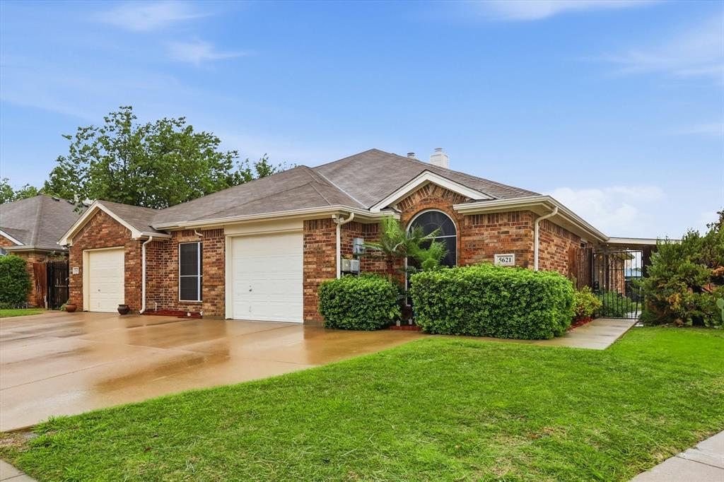 Beautifully updated single story with LVP flooring, recessed lighting, upgraded primary bath, and more! Oversized landscaped yard with covered patio. Spacious bedrooms!! Meticulously maintained and move-in ready. Centrally located to shopping, 377, 35 and more. Seller has a transferrable home warranty on the property through July 2027. Home warranty company is Choice.
