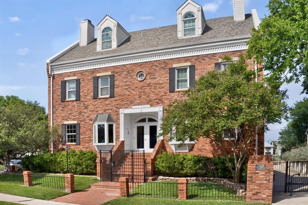 Top-floor condo in the heart of Oak Lawn offering a highly flexible layout with dual primaries, amazing natural light, TONS of thoughtful updates & a lower HOA! The current owners have spent the last year totally transforming this space and are only moving due to a job relocation. Major updates (2025) include new hardwood floors (replacing all laminate & carpet), fully repainted interior, gallery wall & staircase wainscoting, Google Nest & refreshed upstairs primary bath. Gorgeous living room features a wood-burning fireplace with an updated hearth and opens to a charming private balcony. Kitchen is equipped with sturdy quartz counters (+built-in cutting board countertop!), a farm sink & upgraded pendant lighting. Downstairs bedroom is perfect as private office space, second living room or as a second primary, complete with an ensuite bath & large walk-in closet. Stunning primary bedroom upstairs featuring a window seat, vaulted ceilings & a massive walk-in closet. Full bath remodeled with new Beadboard paneling & vanity mirrors, plus a second walk-in closet. So much storage throughout! The unit also comes with assigned garage space (+a new garage remote) for enclosed parking, with security gates & private entry to the complex. Located in a fantastic area walking distance to Eatzi's, La La Land & the Katy Trail, minutes to scenic Turtle Creek parks & trails, Oak Lawn night life & everything else Uptown Dallas has to offer!