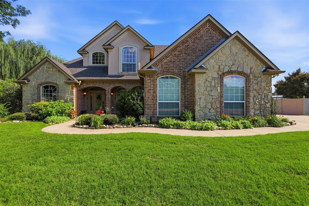 Stunning luxury with a pool oasis and private Mother-In-Law suite on this beautiful estate lot.  So well designed this tucked away gem has sought after privacy and so many unique features. Natural lighting fills the living area and kitchen with views of the expansive backyard oasis.  Master suite is downstairs and features a sitting area looking out over the backyard and pool.  Upstairs features 3 roomy bedrooms and large living area and gameroom.  Step outside into the gorgeous backyard pool and cabana and get ready for entertainment and fun.  Cabana features full kitchen and grill setup with outdoor TV and roomy sitting area with fans.  Pool house is a Mother-In-Law suite with full bath and can also function as a private office-so many possibilities!  The large driveway gives you the ability to park extra vehicles for the kids or guests with 3 car garage and extra room to park your RV.  Convenient to Denton, Corinth and Lake Lewisville the location and privacy of this home cannot be compared.