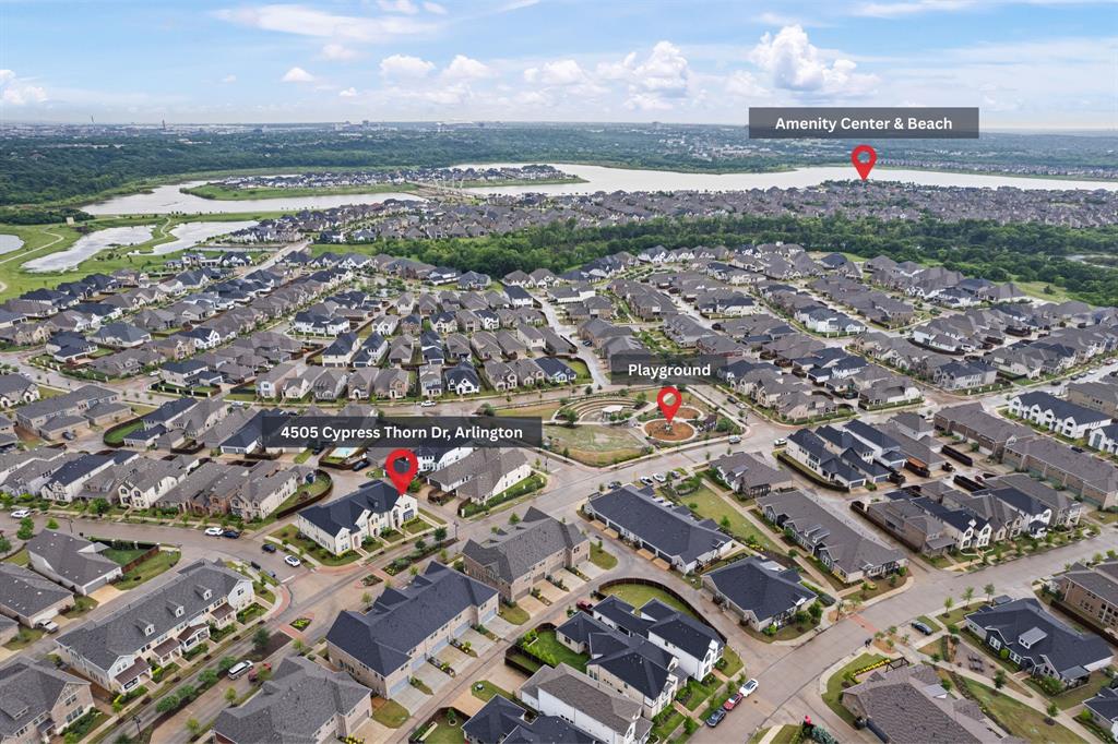 Welcome to Cypress Thorn Drive, a beautifully upgraded corner-unit townhome in Arlington’s highly desirable Viridian community. Built by CB Jeni Homes, this sunlit 3-bedroom, 2.5-bath home features an open-concept design with a chef’s kitchen offering quartz countertops, a large island, modern cabinetry, and stainless steel built-in appliances. The spacious living and dining areas are perfect for entertaining, while the private primary suite includes dual vanities, a walk-in shower, and a large walk-in closet. Bright secondary bedrooms offer flexible space for guests, family, or a home office. Located in HEB ISD and near Viridian’s lakes, trails, parks, town square, and River Legacy Park, this home combines modern comfort with a nature-rich lifestyle and easy access to both Dallas and Fort Worth.