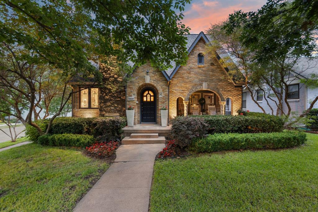 BACK ON MARKET AT NO FAULT OF SELLER. Step into this immaculately restored 1928 tudor home just steps from Lower Greenville. Tucked on a corner lot on a quiet block, it offers a peaceful lifestyle in the heart of the city. Featuring 3 bedrooms, 3 bathrooms and a dedicated office, this charming home was completely remodeled in 2012 while honoring the original architecture and design.

This jewel box of a home features original hardwood floors and stained glass. As one of the builder's show homes in the 20s - it boasts multicolor brick, a Bacchus fountain, and spiral columns on the inviting front porch. Large trees, mature landscaping and a koi pond off the generously sized porch - framed with arches and anchored by a fireplace—further enhance the home's charm. The backyard features a newly rebuilt, detached two-car garage and a motorized side gate for privacy. 

Inside you will find two living areas: a formal living area with a wood-burning fireplace and an antique chandelier shipped from Prague, and a casual living area off the kitchen. Honed soapstone counters ties together the vintage inspired kitchen that features modern amenities. A formal dining area honors the house's original structure with a period brass light fixture, and features a large bay window overlooking Worcola, where many neighbors can be found walking.

The first floor office has its own private entrance off the front porch and a full bath with original floor tile, sink and mirror. Upstairs, there are 3 bedrooms and a laundry room. The generously sized primary has a balcony overlooking the backyard. The light filled primary ensuite is modern yet traditional in design. 

Once home to the infamous Dallas journalist Stoney Burns - founder of Dallas Notes and Buddy Magazine, this home holds many stories. Its history has been lovingly preserved and updated with modern conveniences, including a NEW roof in June 2026. Feeding into coveted Mockingbird Elementary, this home checks all the boxes.