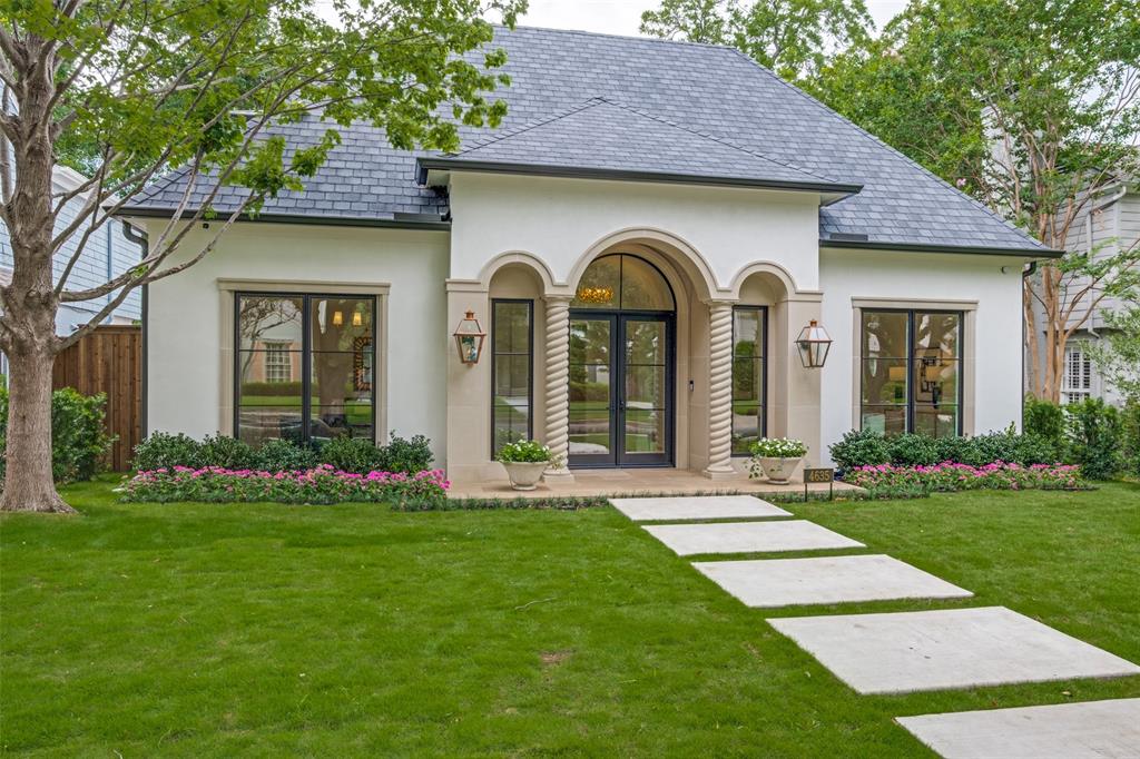 McKinley Built Home's newest residence pairs timeless French architecture with today's modern livability.  A dramatic entry welcomes you through a barrel-vaulted center hall, beautifully flanked by a spacious Dining room and a private Study, each enhanced by groin-vault ceilings.  Conveniently designed with a First floor Primary suite, in addition, the study—with its full bath—can easily serve as a downstairs Guest suite. 
An Open gourmet Kitchen and Island adjoins the warm Living area with a covered Patio overlooking the pool size backyard. Upstairs features three additional bedrooms, a spacious Game room and a Flex room which is ideal for a 5th Bedroom, Gym, 2nd Office or climate controlled Storage with walk-in attic access.  Residents will enjoy the highly acclaimed security & services of Highland Park Police, Fire & EMS along with access to the community's Pool, Tennis courts, and Library.  Effortless access to North Dallas or just minutes to Downtown and a short stroll to Highland Park Village Shopping and Dining and just a quick walk to Fairfax Park and Playground.