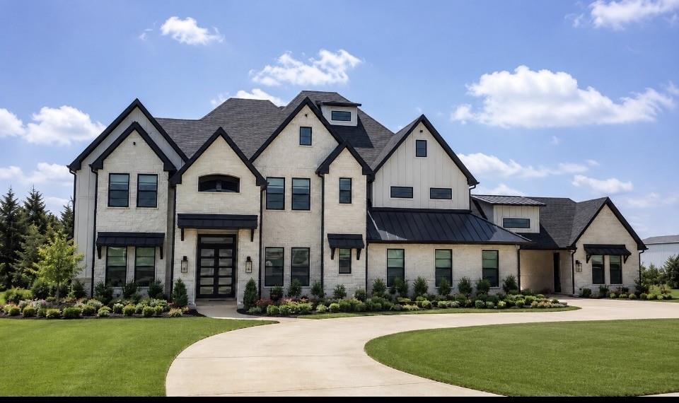 Sprawled across two manicured acres in the heart of Rockwall County, built in 2023, this modern farmhouse boasts over 6200 Square feet, and shows in-depth attention to detail. Walk through the front doors, and you are greeted by high ceilings, Premium Oak hardwood floors, natural stone and attractive high-end finishes. The main house features 5 large bedrooms with adjoining bathrooms. The metal detached shop features dual roll up doors, additional patio and 262 square foot in-law suite or guest quarters. The stunning kitchen features a walk-in butler's pantry with additional sink, dishwasher, plenty of storage and additional counterspace. The fresh air system and water filtration system provide a healthy living environment. The Owners Suite located on the first floor, features a large designer inspired Bathroom with a designer inspired Walkin closet boasting built-in cabinetry, glass doors and exquisite lighting. Upstairs the large home theatre is ready for family movie nights and entertaining guests for sports presentations. Walkout through the fully finished garage, and under the porte-cochere and enter your air-conditioned gym, office or additional living space. The back yard features a custom pool and spa, built in outdoor kitchen, and two large, covered patios for outdoor living and entertaining. High Point Ranch is a highly sought after development for those who want a little bit of country living but still commutable to the city. High point Ranch features a kid's playground & park, paved walking trails, and a private 5-acre fishing lake.*** SELLER CARRY, SELLER FINANCING AVAILABLE OAC.****
