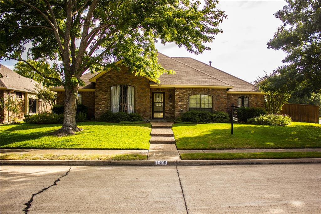 This 3 bedroom 2 bath charming Allen home is currently tenant occupied. North Facing home located in neighborhood with no HOA and has close access to Hwy 75, various sport fields, duck ponds at Celebration park, shopping, entertainment and shopping at Fairview, and Village at Allen. Home sits on corner lot with spacious fenced backyard, storage shed. Inside home features sun room with skylight that fills home with natural light, vaulted ceiling and gas starter stone fireplace in main living area. Eat in kitchen with stainless steel refrigerator, microwave and oven. Primary bathroom with separate shower, garden tub and dual sinks.New high-efficiency 14.3 SEER24-ton gas split hvac system. Installed July 2025. Carpet and padding installed May 2025.