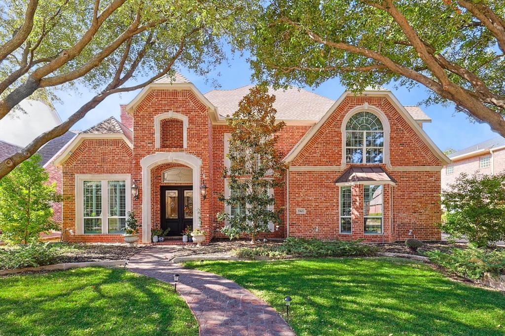 Beautiful home nestled on a quiet street in guard-gated Starwood. Enter into the grand Foyer and Formals defined by volume ceilings, extensive crown molding and gas fp. Beautiful curved staircase! Study with built-ins conveniently located off Foyer. Chef's Kitchen with upgraded appliances and white cabinetry opens to Breakfast area and dramatic Family Room with stone fireplace, built-ins and a wall of windows to let light in. Spacious and elegant Primary Suite looks out to pool and fantastic, private rear yard. En-suite Guest BR located close to Kitchen, with access to the Covered Patio off back. Upstairs you will find 3 spacious Bedrooms, 2 Baths and an enormous Game Room-Media Room. One of the Bedrooms upstairs is large enough to accommodate a pool table if more entertaining space is necessary. Back yard paradise includes pool-spa, mature trees and a pergola for outdoor entertaining.