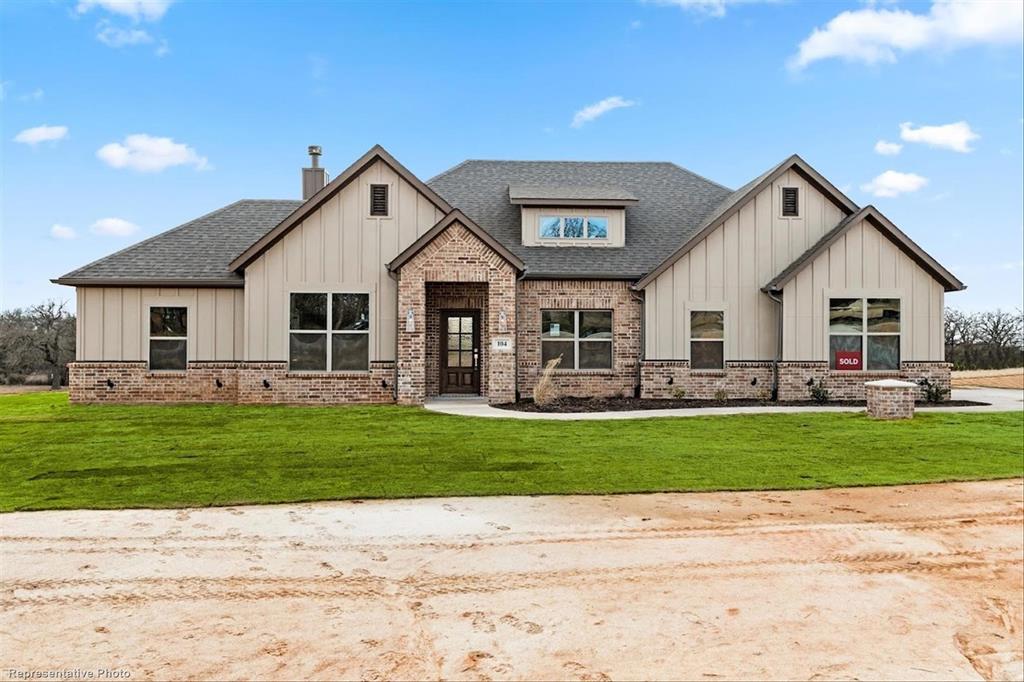 MLS# 21211122 - Built by Doug Parr Homes - Jul 2026 completion! ~ This stunning 3-bedroom, 2-bathroom single-family residence with a study in the desirable Taylor Ranch subdivision offers a spacious 2,225 sq. ft. of living space, perfect for modern living. This ranch-style home features an open floorplan accentuated by decorative lighting, granite countertops, and a kitchen island. The eat-in kitchen flows into a cozy family room with a stone wood-burning fireplace, ideal for gatherings. Enjoy the convenience of a three-car garage and a covered patio overlooking a cul-de-sac lot with mature trees and a sprinkler system. Located within the Weatherford ISD, this home is close to Seguin Elementary, Tison Middle, and Weatherford High School. With central heating and cooling, high-speed internet, and quality finishes, this residence promises comfort and style. Don't miss your chance to own this future gem!