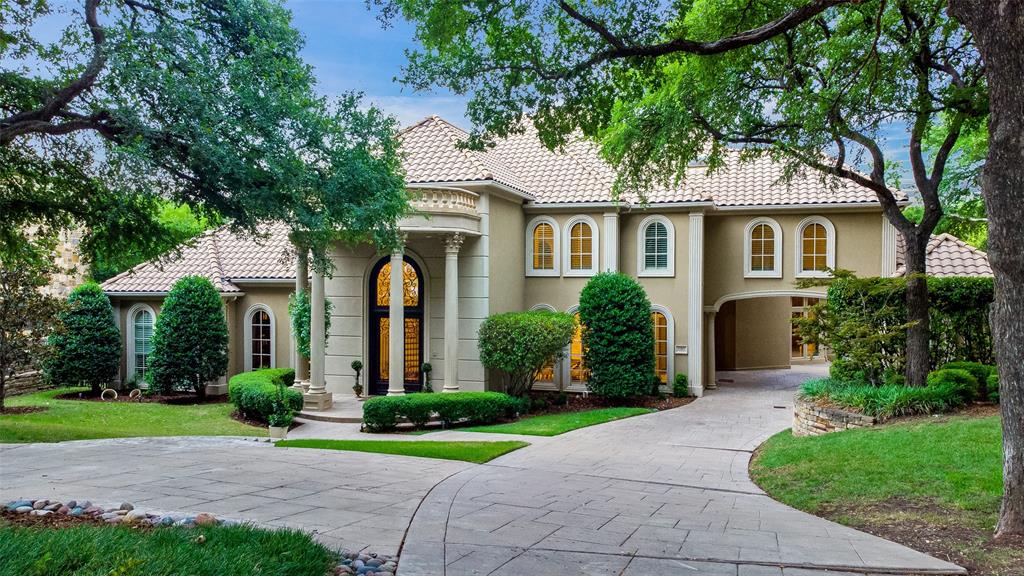 Magnificent custom Steve Roberts Estate home nestled on .83 acre creek lot surrounded by 100 year old Spanish Oak trees. This beautiful home features floor to ceiling views that take your breath away! Thoughtfully designed for living, with flowing floor plan, open kitchen, wet bar, 2 walk in pantries, secondary staircase and even a shower for your pets in the laundry room! The completely private backyard has it all...pool, spa, fire pit, a putting green and direct access to walking trail! 3 garage spaces (single is air conditioned...perfect for a home gym) Porte Cochere & beautiful circular drive-great for multi car families! Spacious primary suite with lovely fireplace, his and hers closets and vanities. Guest suite & beautiful study downstairs 3 very spacious bedrooms and game room up. Amazing closets w built in drawers, shelves and even a laundry chute! interior is freshly painted with new carpet throughout.  Enjoy all of the amenities of guarded, gated STARWOOD!  Welcome Home!