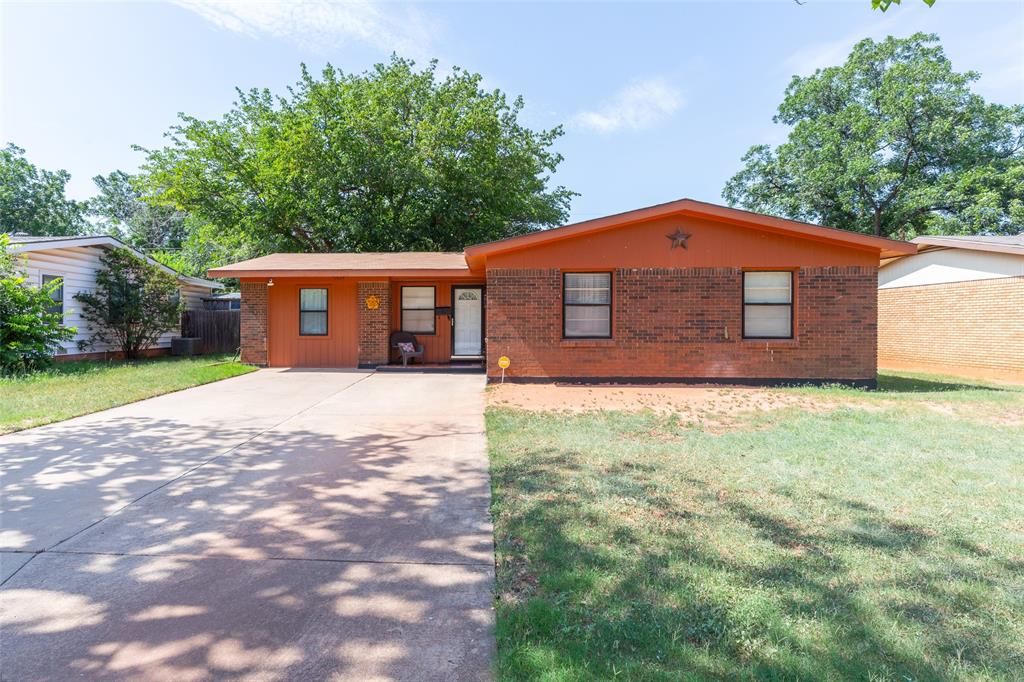 Here it is.  A 4 bedroom home under 200K.  This home has a split floorplan with the enclosed garage.  This room could also be a 2nd living room, playroom or office.  The home has lovely updates, carpet in the 4th bedroom, wood flooring and ceramic tile.  The primary has a half bath.  The kitchen is bright and cheerful with beautiful counter tops and back splash.  Step outside and enjoy the nice size back yard with wood fence, open patio and a storage building.  So close to the AI data plant, Dyess Air Force Base and United Super Market.