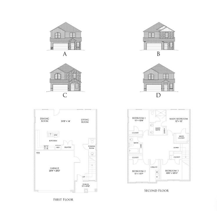 MLS# 21293661 - Built by Camden Homes LLC - Jul 2026 completion! ~ Traditional single-family residence in Camden Park Estates — under construction with estimated completion 7-15-2026. 2,004 sqft with 4 primary bedrooms, 3 baths (2 full, 1 half), one living and one dining area. Open interior appointments include granite counters, pantry, walk-in closets and luxury vinyl plank flooring. ENERGY STAR central electric heating and cooling with ceiling fans. 2-car garage, slab foundation, composition roof and rain gutters. Waxahachie ISD: Oliver Clift Elementary, Waxahachie High.