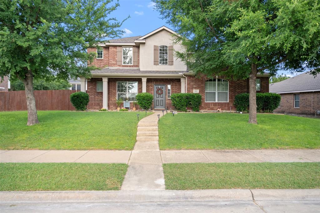 Welcome to this beautifully maintained home in the heart of DeSoto, where comfort, style, and thoughtful upgrades come together perfectly. Located in a quiet, established neighborhood with minimal traffic, this home sits on a spacious quarter-acre lot with no connecting fences and is framed by two mature shade trees that give it timeless curb appeal. Inside, you’ll find spacious living areas with no wasted space, fully remodeled bathrooms featuring granite countertops, upgraded sinks, and brand-new toilets, along with fresh paint and recently cleaned carpets. The roof was replaced just three years ago, providing added peace of mind. Window treatments in the main living areas, blinds throughout, and kitchen appliances will remain with the home. A versatile media room offers additional flex space for a home office, game room, or guest area. Step outside to enjoy the expansive backyard with a covered patio, hexagonal wooden deck, and large fire pit—perfect for entertaining or relaxing. With abundant garage shelving and pride of ownership evident throughout, this home is truly move-in ready.