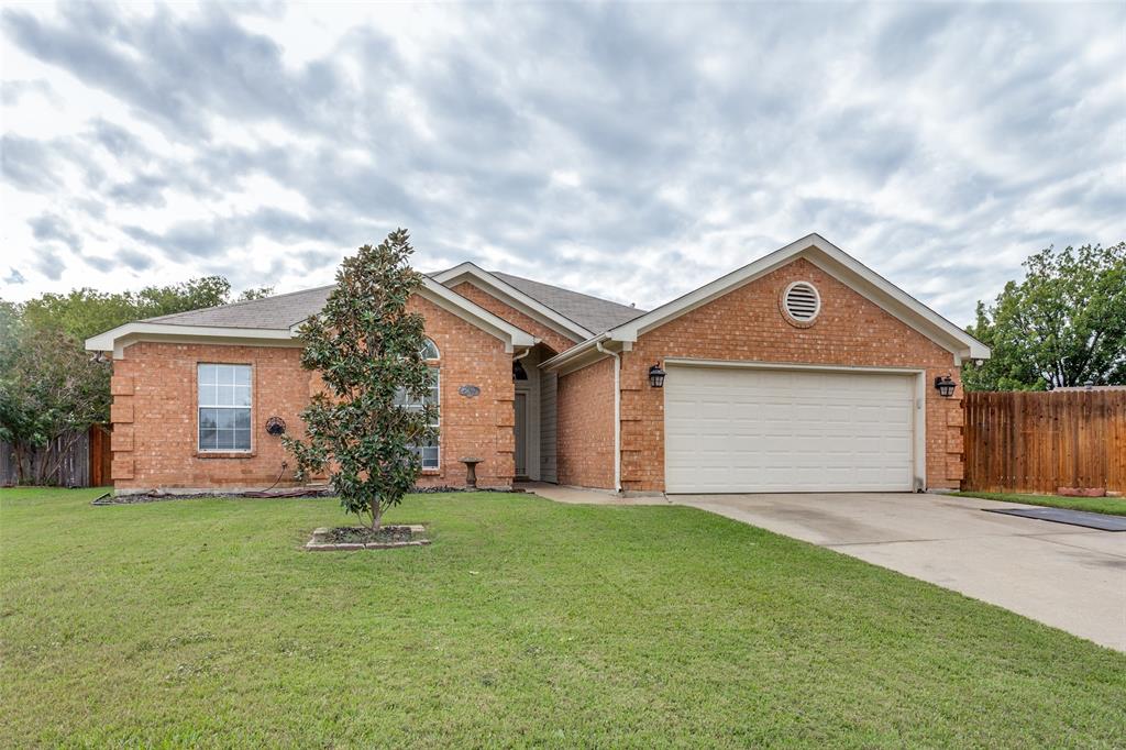 Wonderful and spacious home in KISD that is as beautiful as it is functional! This family friendly floorplan boasts 3 generously sized bedrooms plus HUGE living room with cozy wood burning fireplace and the added convenience of a fabulous mudroom off the kitchen. Open concept living, dining and kitchen make entertaining a breeze along with on trend paint colors and a chic white kitchen with newer dishwasher! Throughout the home the lovely wood floors are highlighted by loads of natural light and plenty of storage. Added bonus of a new water heater, new outside AC unit and new window coverings. The HUGE backyard with sparkling pool, which was recently replastered, has plenty of space to play plus a separated yard area for pets, gardening, whatever you need it to be. The location is close to EVERYTHING but the quiet cul de sac feels like you are perfectly situated away from the hustle and bustle. The red patio set, outdoor shed and front bedroom TV STAY! Come see your NEXT HOME today!