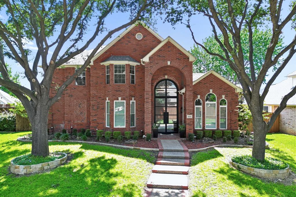 Welcome home to this exquisite 4-bedroom, 3.5-bathroom estate exuding opulence and tranquility in the heart of bustling Plano! No detail has been overlooked, with an impressive list of thoughtful upgrades throughout. A custom double front door makes a striking first impression, while inside you'll find stunning marbled leather countertops, a built-in wine fridge, a whole-home water softener, a specialty ceiling in the dining room, designer lighting, double crown molding, and elegant porcelain flooring in all bedrooms. Custom shades add the perfect finishing touch throughout. The spa-like primary bath was designed for ultimate relaxation, offering a true retreat at the end of each day.
Step outside to your private backyard oasis, complete with a cedar-covered patio — the perfect setting to unwind in peace and quiet. The sparkling pool and jacuzzi are equipped with both a heater and chiller, ensuring year-round comfort no matter the season.
This is luxury living at its finest — schedule your private showing today!