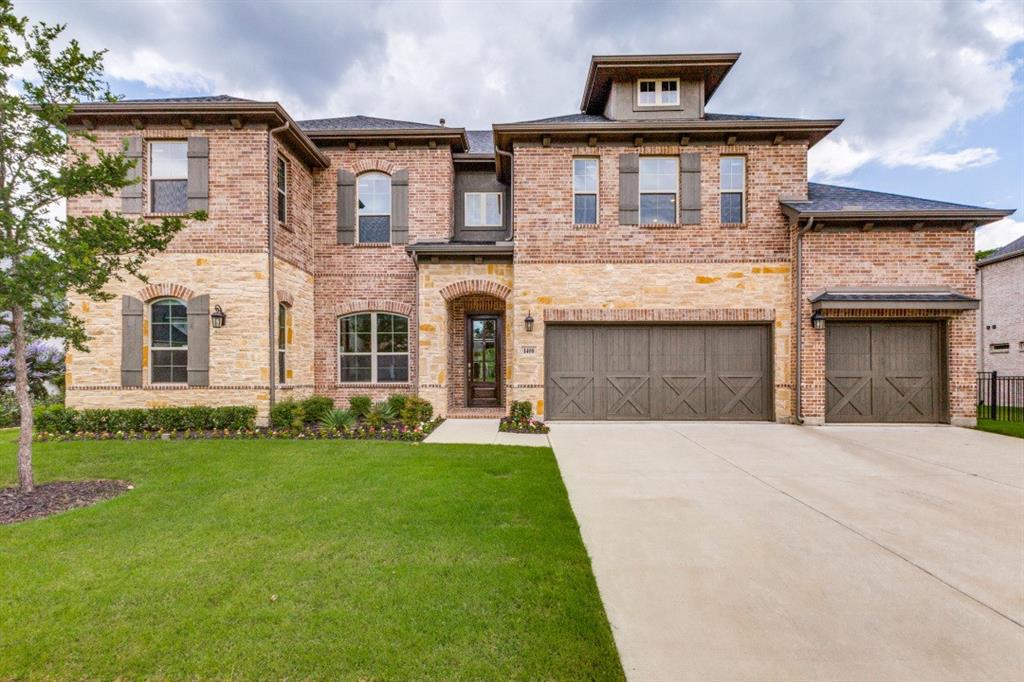 Come check out this beautiful, newly constructed home in Gunter Tx! The vaulted ceiling in the living room-kitchen area gives it an open and spacious feel as soon as you walk in. The master bedroom has a coffer ceiling, dual vanity, walk-in closet, walk-in shower, and newly added storage in the bathroom and the closet. The second story of the house has a large area that would be great for a game room or for another hang out spot upstairs. The house sits on a half acre lot and has tree coverage behind it which makes for a great privacy barrier. Also, this house is perfect for golf lovers! The Bridges golf course is located behind the property. It is within walking distance from the house.