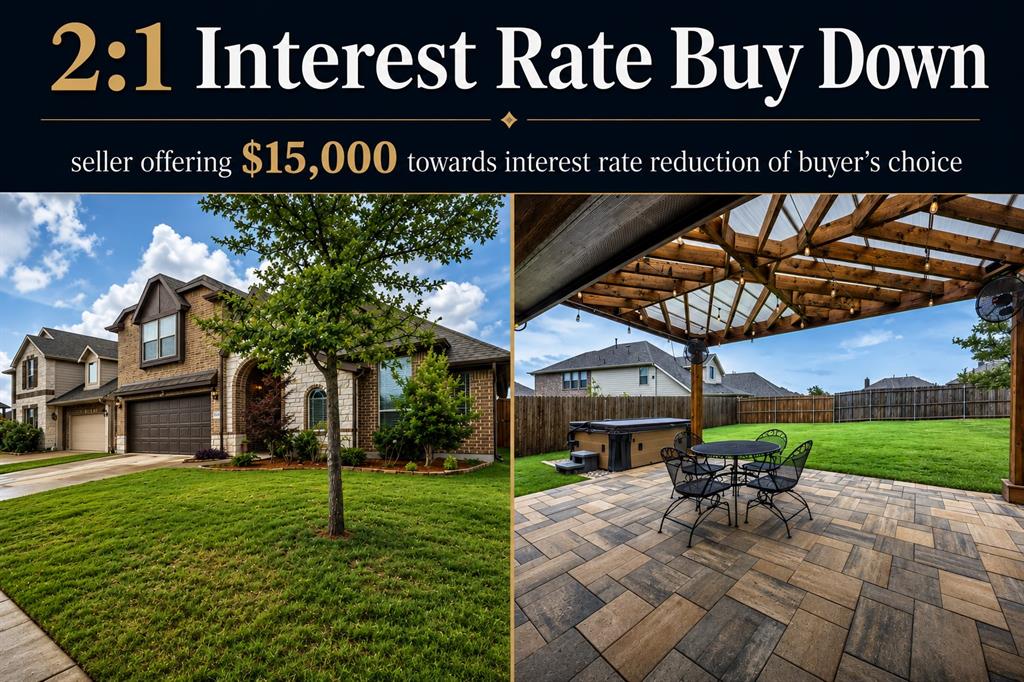 Seller offering 2:1 buy down. Welcome to this beautifully designed two-story Bloomfield home offering the perfect blend of space, functionality, and location in McKinney, TX—zoned to highly sought-after Melissa ISD schools. Featuring 4 bedrooms, 3 full baths, a dedicated office, game room, media room, and thoughtfully designed living spaces throughout, this home is ideal for both everyday living and entertaining.

Upon entry, you’re greeted by a stunning foyer and spacious formal dining room, creating an inviting first impression. The open-concept layout flows seamlessly into the expansive kitchen, highlighted by a large center island with additional seating, abundant cabinetry, and ample prep space overlooking the main living areas.

The private primary suite offers peaceful backyard views and a spacious retreat to unwind. Two additional bedrooms and a full bath are conveniently located downstairs, providing flexibility for family or guests. Upstairs features a large gameroom, dedicated media room, cozy workspace nook, and an additional bedroom with access to a full bath—perfect for guests, teens, or multigenerational living.

Additional features include a 2-car garage and excellent proximity to everyday conveniences. Ideally located with quick access to Hwy 75 and just minutes from Melissa’s expanding retail corridor including H-E-B, Kroger, Walmart, and Buc-ee’s, while enjoying all the exciting growth and amenities coming to North Collin County.

A rare opportunity to enjoy spacious living, excellent schools, and an unbeatable location!
Please see all documents and offer instructions on Transaction Desk.