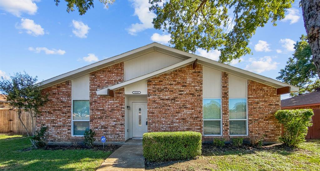 Updated and Move in Ready! 3 bedroom, 2 bath, 2 car rear entry garage with extra driveway space to park a total of 6 cars. This home features a remodeled kitchen with new white shaker soft close cabinets, quartz counter tops, microwave, stove, refrigerator and new dishwasher. Remodeled bathrooms. Energy efficient windows and new wood look tile throughout. No Carpet. Fresh interior and exterior paint. Large living area with wood burning fireplace. Side patio with pergola.Large back yard with 6 foot  wooden privacy fence. Shopping, schools and entertainment close by. Near I30, I635 and George Bush Turnpike for easy commute around DFW. Major employers in the area include Texas Instruments, Raytheon, VA Hospital(Garland), Kraft Heinz,and Sherwin Williams. Garland ISD- school choice. No HOA.