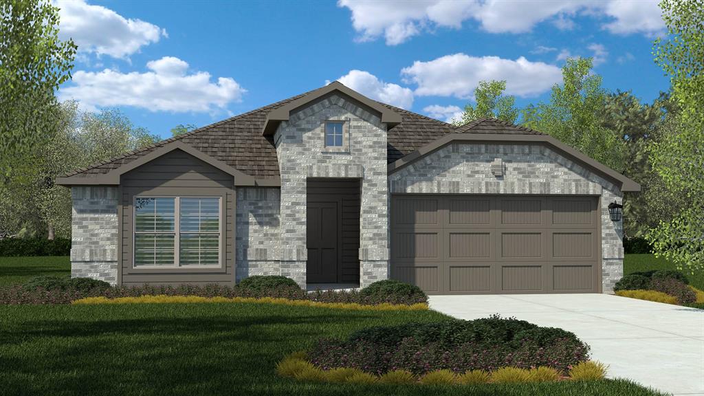 D.R. Horton America's Builder since 2002 is excited to serve as your new home builder in Lonestar at Liberty Trails, a fabulous unique master planned community in Justin and Northwest ISD! The single-story Kingston Floorplan Elevation-C, with an estimated Summer completion, features 4 bedrooms, 2 bathrooms, and a 2-car garage. Designed for modern living, this home offers an open-concept layout connecting the family room, dining area, and chef-inspired kitchen, complete with a large seating island, granite countertops, stainless steel appliances, gas range, built-in microwave, and a wide pantry. The primary bedroom includes a walk-in closet and a bathroom with a wide quartz-topped vanity and a 5-foot oversized shower. Luxury vinyl flooring flows through the entry, hallways, and wet areas, and the home includes America's Smart Home Technology package. Step outside to enjoy the covered back patio and a fully fenced backyard with sod and a sprinkler system, perfect for relaxing or entertaining. Additional features include a gas tankless water heater for energy efficiency. Future Community Amenities to include: Club House, Dog Park, Fishing Pond, Pickleball, Playground, Pool, Splash Pad, Walking-Nature Trails and Sand Volleyball. Situated conveniently near Highway 114 and Highway 287, Lonestar at Liberty Trails provides convenient access to key roads, making it ideal for commuting and exploring the surrounding areas.