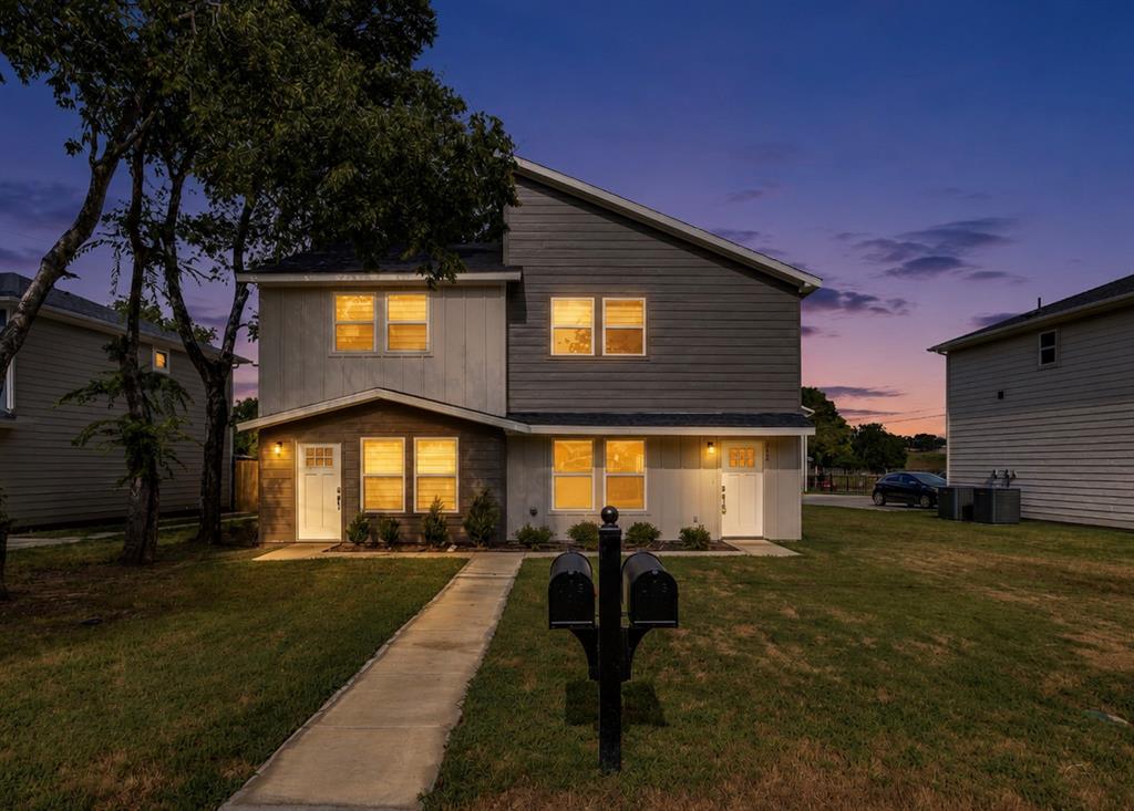 Discover an exceptional investment and ownership opportunity near the Trinity River and Trinity Trails. Built in 2024, this beautiful modern duplex offers a peaceful, tucked-away setting with convenient access to downtown Fort Worth, NAS JRB, Westworth Village, shopping, dining, entertainment, and miles of walking and biking trails.

Each residence features a private entrance, open-concept living, contemporary finishes, modern cabinetry, granite countertops, durable flooring, spacious bedrooms, walk-in closets, and two-and-a-half bathrooms. One residence offers three bedrooms, while the other includes two bedrooms, providing flexibility for a variety of living and leasing arrangements. The property also features five alley-access parking spaces.

One residence is currently vacant, and the other can be made available quickly, providing flexibility for the new owner. Lease both residences as an income-producing investment or enjoy an excellent house-hacking opportunity by living in one side while leasing the other to help offset ownership expenses.

Whether adding to an investment portfolio or pursuing a flexible owner-occupancy strategy, 931 and 933 River Road offer modern construction, income potential, remaining builder warranty coverage, convenient parking, and an outstanding location near one of Fort Worth’s most treasured outdoor amenities.