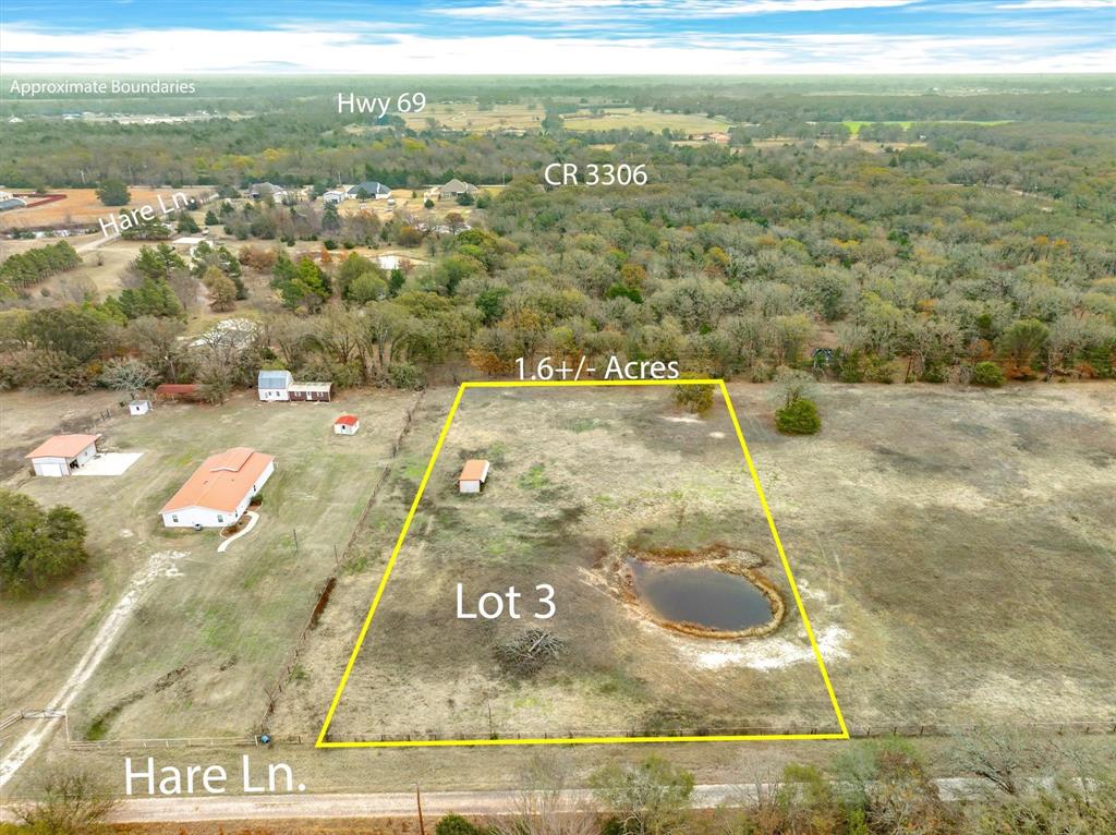 This prime 1.6acre lot in the newly developed Hare Meadow Acres offers the perfect opportunity to build your dream home or invest. The lot is fully cleared and is ready for construction, providing a clean and level space to bring your vision to life.  This is the ONLY lot that features a serene pond, adding natural beauty and tranquility to the landscape PLUS a convenient loaf shed on-site. Situated in the highly desirable Greenville Independent School District (ISD), this property offers easy access to local schools, amenities, and major roadways. With electricity already available, you'll have all the essential utilities in place for a smooth build.  Additionally, there are more lots available for purchase in this expanding neighborhood, providing you with flexibility and opportunity if you're considering a larger property or future expansion.  Don’t miss your chance to own a piece of this vibrant, newly developed community – whether you’re looking to build now or in the future, this lot is the ideal location!