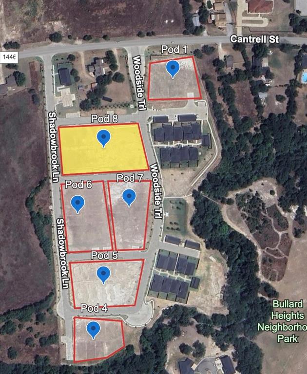 Perfect lock and leave development community pod ready for a builder! Pod 8 includes 10 (X) foot lots. Builder will be required to build carriage house and garages per PD agreement. Streets, sidewalks, utilities, and fitness center amenity already installed.