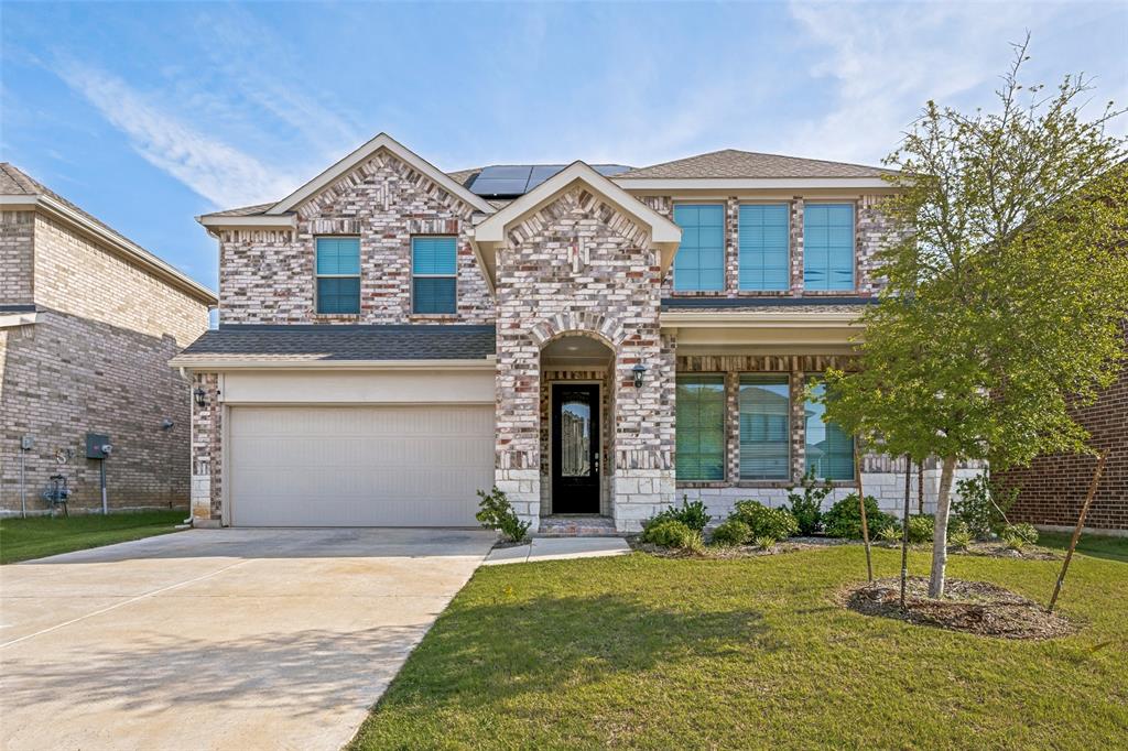 Welcome home to this beautifully designed two-story home offering approximately 2,647 square feet of thoughtfully planned living space. Featuring 5 spacious bedrooms, 2.5 baths, and an open-concept layout, this home is perfect for everyday living, entertaining, and working from home.
The attractive brick and stone exterior with an elegant arched entry and covered front porch creates exceptional curb appeal. Inside, you'll find luxury wood-look vinyl flooring throughout the main living areas, bright white cabinetry, gorgeous granite countertops, and an open kitchen that seamlessly flows into the dining and family room.
The flexible floor plan includes two bedrooms on the first floor, with one ideally suited as a home office, guest room, or flex space. Upstairs offers additional bedrooms and plenty of room for family, guests, or hobbies.
The private owner's suite is a true retreat, featuring dual vanities, an oversized walk-in shower, and a spacious walk-in closet designed for comfort and convenience.
Step outside to enjoy the covered back patio, perfect for relaxing, grilling, or entertaining year-round.
With modern finishes, generous living space, and exceptional functionality, this home offers the perfect combination of style, comfort, and convenience. Don't miss the opportunity to make this beautiful home yours!