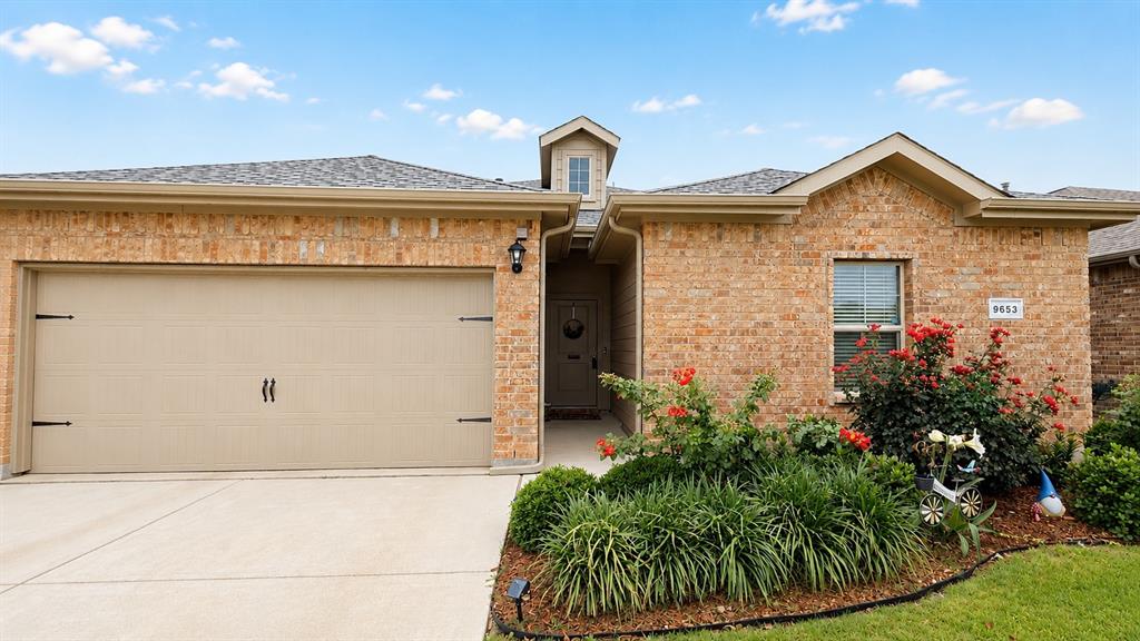 Meticulously maintained one-owner home in Fort Worth with inviting curb appeal and a warm, timeless exterior. Ask about our preferred lender’s no-cost temporary rate buydown! Qualified buyers may receive a rate 1% lower the first year, helping create a lower monthly payment. This home is packed with upgrades and thoughtful inclusions, giving buyers so much more to enjoy from day one. All appliances convey, including the stainless steel French door refrigerator, washer, and dryer. This move-in ready home offers an open floor plan with neutral colors, recessed lighting, and wood-look tile flooring throughout the main areas, with carpet only in the bedrooms. All bedrooms feature walk-in closets, adding great storage and functionality. The kitchen features granite countertops, stainless steel appliances, and a large island with seating that opens to the dining and living areas, making it ideal for everyday living and entertaining. The primary bath offers dual sinks, and both showers feature tile surrounds. Enjoy the exterior features, including gutters, a covered patio, extended paver patio, awning, storage shed, and a peaceful greenbelt backdrop with views of the pond and fountain. Recent Upgrade: Roof replaced in September 2024 with Class 3 impact-resistant shingles, 130 MPH wind resistance, and 3M™ Scotchgard™ Protector. Security cameras and doorbell camera convey. Conveniently located near I-820 and I-30, with easy access to shopping, dining, and major Fort Worth amenities. Some furniture is available for purchase. A great opportunity you don’t want to miss!