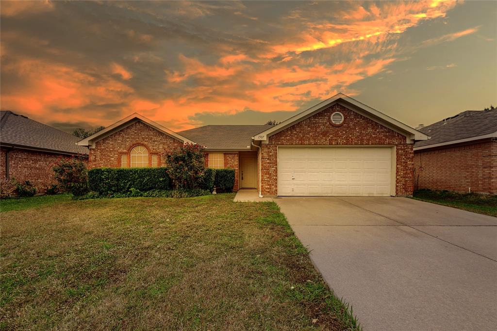 Ready for immediate move in! Charming 3 bedroom, 2 bath home in a quiet neighborhood -  in sought after Mansfield ISD. The open floor plan features a spacious family room with a cozy wood burning fireplace that is open to the kitchen so that you can always be a part of the fun - even when cooking. The kitchen has a breakfast nook and granite countertops. The master bedroom has an ensuite bath with dual sinks, separate shower and a walk-in closet. Private backyard with a new fence and a stone patio for relaxing or entertaining. Close to schools, shopping, restaurants, and major highways. Easy commute to Fort Worth or Arlington. See last 3 photos for more information on leasing - as well as Private Remarks for information on applying.