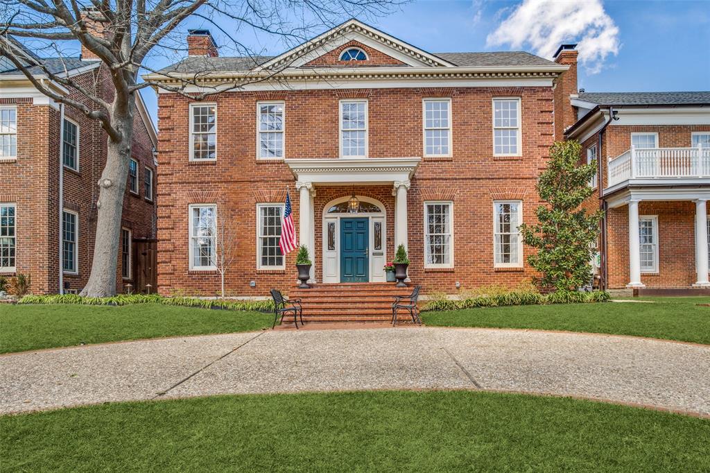 Beautiful Georgian home in Highland Park. Generously proportioned formals with arched openings and millwork. Family room offers built-in cabinets, picture molding, gas fireplace and French doors looking into backyard. The kitchen is perfect for any chef with double sinks, Jenn-Air gas cooktop, built in Sub-Zero refrigerator, Bosch dishwasher, double ovens and plenty of counter space. Butler's pantry connects the kitchen and dining room and includes a beverage refrigerator, built-in cabinets for china and crystal. Conveniently located powder bath off of the staircase. All bedrooms located upstairs. Primary bedroom suite is large with a fireplace, sitting area and bathroom with walk-in shower and standalone tub. Additional three beds are spacious, one includes an en suite bathroom and fireplace and the other two share a jack and jill bath. Nice grassy area in the backyard with a 2 car detached garage and FULL quarters. Incredible opportunity in coveted HP and steps from the Katy Trail!