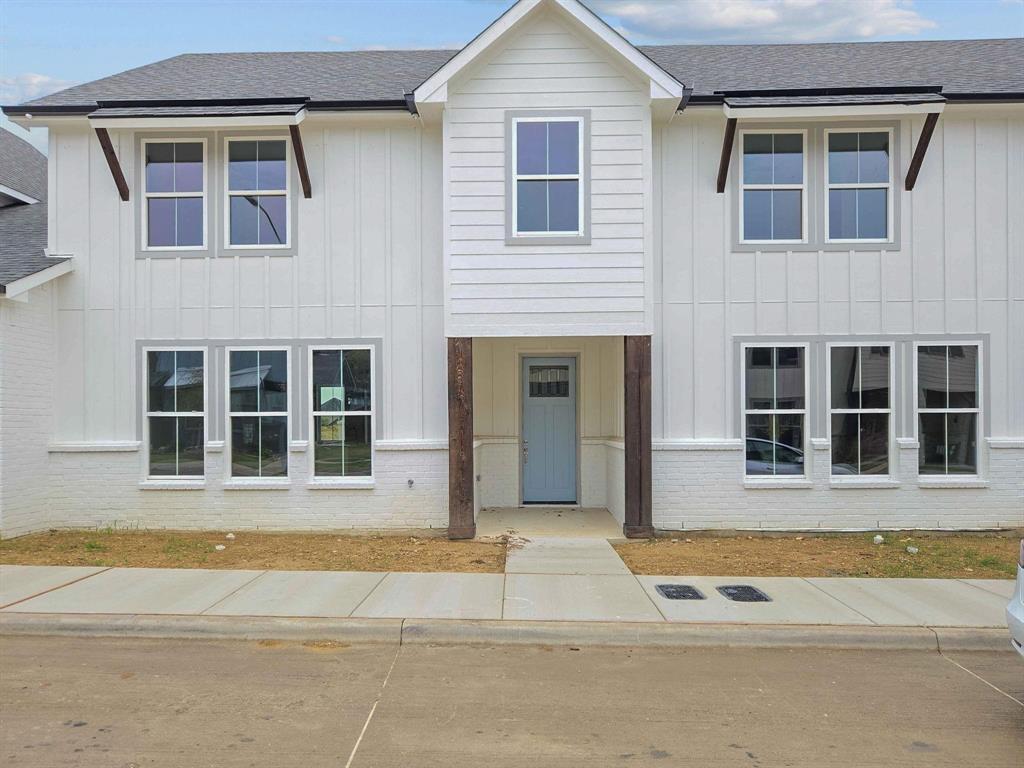 Located in the highly acclaimed Eagle Mountain-Saginaw ISD, this brand-new 2026-built townhome offers modern living in a prime Fort Worth location near shopping, dining, entertainment, and Eagle Mountain Lake. The open-concept floor plan features luxury vinyl plank flooring, a chef-inspired kitchen with stone countertops, stainless steel appliances, and designer finishes throughout. Upstairs, the spacious primary suite includes a spa-like bath with dual sinks, a walk-in shower, and a large walk-in closet. Two additional bedrooms and a full bath complete the second floor. Enjoy peace of mind with a 1-2-10 builder warranty. Don't miss this exceptional opportunity to own a beautiful new home in a growing area!
