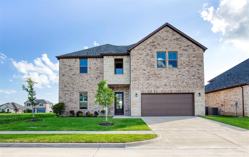 Special Rate Program Available - Call Today For Details. Charming Two-Story with Modern Comfort & Timeless Style. This beautiful brick and stone two-story home radiates curb appeal with its classic elevation, and lush manicured landscaping. A welcoming covered entry sets the tone for the bright, elegant interiors that follow. Step inside to an open and airy living space filled with natural light, wood-look ceramic tile flooring, and a soft, neutral color palette—perfect for any décor style. The spacious living room flows seamlessly into a modern kitchen and dining area, making it ideal for everyday living and entertaining alike. The kitchen features crisp white cabinetry, stainless steel appliances, a large center island with bar seating, and a timeless subway tile backsplash. Whether you’re cooking for a crowd or enjoying a quiet meal, this space blends functionality with style. Unwind in the light-filled primary suite, complete with plush carpeting and an en-suite bath that offers a spa-like retreat. Enjoy dual vanities with granite countertops, a glass walk-in shower, a soaking tub, and direct access to a generous walk-in closet. This flexible 5-bedroom, 3-bath layout includes a convenient secondary bedroom and full bath downstairs—perfect for guests or multigenerational living. Upstairs, you’ll find three additional bedrooms, a full bath, and a spacious game room for family fun or movie nights. Enjoy your morning coffee on the covered back porch or relax outside while overlooking the private backyard. Bonus: This home qualifies for a Special Home Loan Program with discounted or potentially no down payment options—ask us for details! Don’t miss your chance to own this thoughtfully designed home that combines space, style, and affordability.