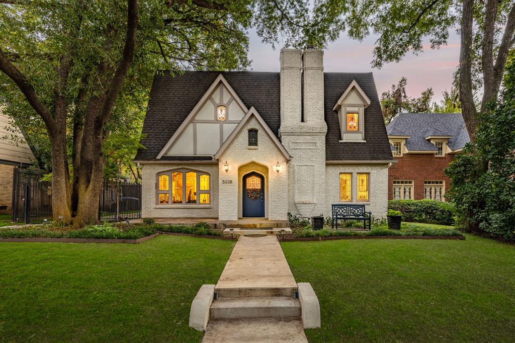 Welcome to 5338 Mercedes Avenue, a captivating residence nestled within the storybook ambiance of Greenland Hills. This elegant home, spanning almost 4000 square feet, exudes charm and sophistication, perfectly situated in one of Dallas' most cherished neighborhoods.

The main home interior boasts five generously sized bedrooms - one of which is on the main floor - and four and a half bathrooms. Additional square footage in the garage guest quarters - complete with another bedroom, full bath and kitchenette.

The unique details of stained glass windows and exquisite original archways and moldings make this M Street show stopper a classic. Gracious formals provide a fabulous setting for entertaining while the modern, open floor plan in family room and kitchen make this home functionally fabulous for all all.