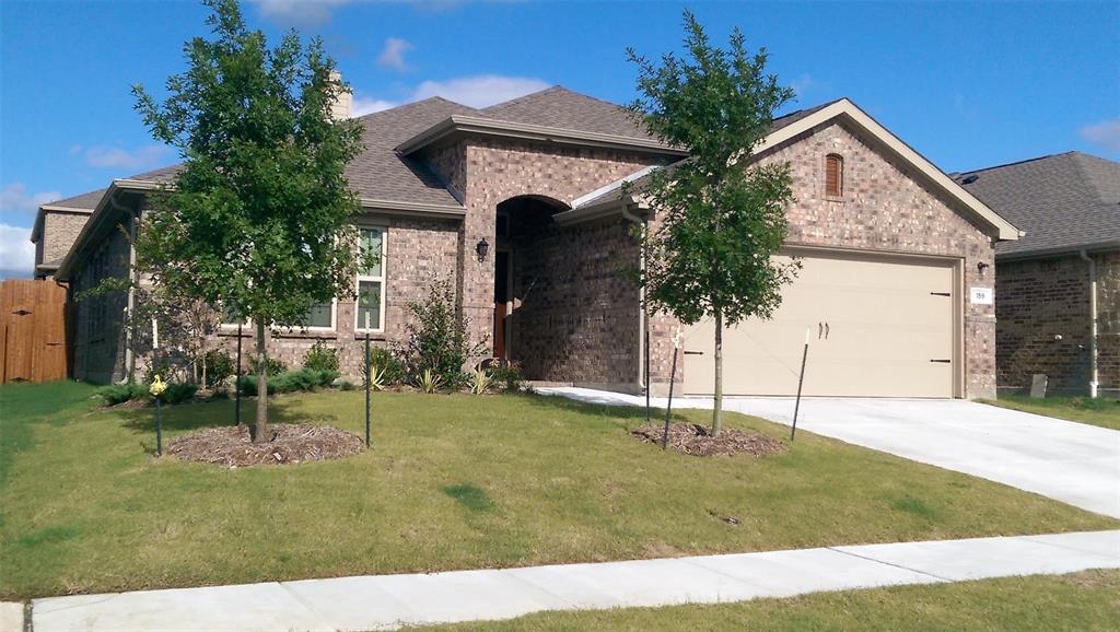Well maintained 1 story home, 3 bed and 2 bath, fireplace and covered patio with ceiling fan. Attractive features include open floor plan with big family & living area, granite counter top and island in the kitchen, Stainless Steel appliances, 2 inch blind, ceramic tile through the wet area, ENERGY STAR home designed to save energy and lower utility bills, including radiant barrier, programmable TStat. Wood like Vinyl plank floor will be installed through the house. Great neighborhood offers community pool, parks and more. Minutes to I30. Move in by December 10th.