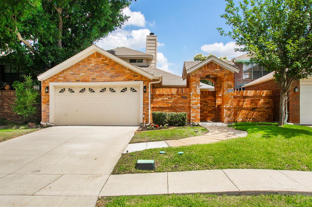 Welcome home to this beautifully refreshed 3-bedroom, 2.5-bathroom single-family home in the Heatherwood neighborhood of West Plano! From the moment you step behind the iron entry gate, you are greeted by a charming, private outdoor courtyard—the perfect peaceful retreat for morning coffee or weekend entertaining. Inside, the home features vaulted ceilings, dual living areas, stainless appliances, and ample counter space in the kitchen. PRIMARY BEDROOM IS DOWN with 2 additional bedrooms upstairs.  Outdoor decking wraps around house and there are 2 separate patios areas.  This area of West Plano feeds into award winning Plano ISD schools, and is right across the street from Carpenter Recreation Center and multiple sports fields.  Across the way you will also find the Chisolm Trail and Bluebonnet Trail, offering miles of walking and biking paths that connect to numerous parks throughout the area.  Minutes from Shops at Legacy and Legacy West - you will find dining, retail and entertainment galore!  A wonderful family neighborhood where you have access to all the best that Plano, Texas has to offer.  Don't miss the chance to call this your home today!