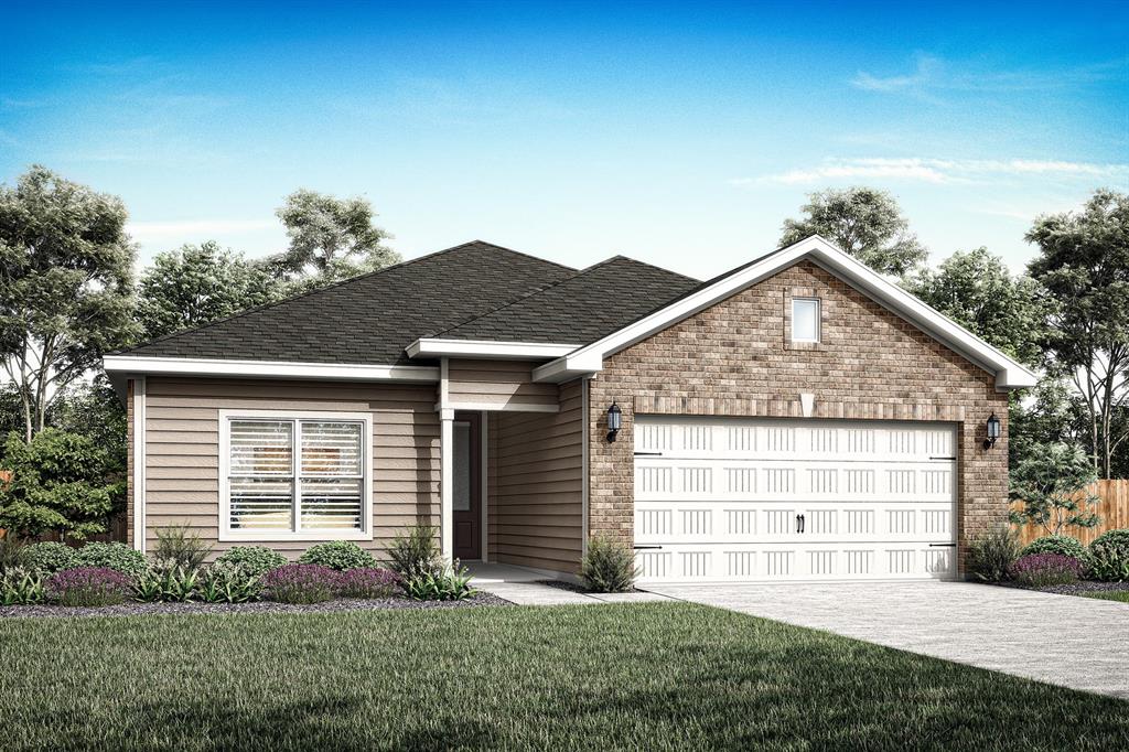 The Rio Grande floor plan is a charming three-bedroom, two-bathroom home that blends comfort, style, and functionality. Its one-story layout features eye-catching curb appeal and beautifully manicured landscaping. Inside, bright and open living spaces create an easy flow between the chef-ready kitchen, spacious living room, and inviting dining area—perfect for both daily life and entertaining. The master suite is a peaceful retreat, offering a large bedroom, en-suite bathroom, and expansive walk-in closet. Premium upgrades like recessed lighting, wood-style vinyl plank flooring, and Wi-Fi-enabled garage door openers are all included at no extra cost.
