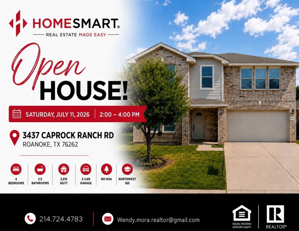 Beautifully updated 4-bedroom, 2.5-bath home located in highly sought-after Northwest ISD with easy access to Hwy 35W, 170, and 114! Conveniently located near schools, shopping, dining, and city parks, and within walking distance to J. Lyndal Hughes Elementary. This light-filled home features fresh interior and exterior paint, updated flooring, new kitchen cabinetry, quartz countertops, updated bathrooms, new appliances, and popcorn ceiling removal. Neutral tones and abundant natural light create a warm and inviting space ready for your personal style.  The open-concept layout seamlessly connects the kitchen, dining, and living areas, making it perfect for entertaining family and friends. The bright kitchen offers ample cabinet storage, generous counter space, and a breakfast bar for casual dining.  The spacious primary suite features a large ensuite bath, while the upstairs game room provides the perfect flex space for movie nights, a playroom, or home office. Enjoy the large private backyard with open patio, ideal for relaxing or outdoor gatherings.  No HOA. Move-in ready and a must see!