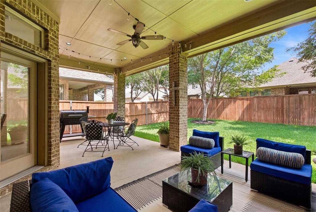 OPEN HOUSE JUNE 14TH 2PM TO 4PM . Beautiful home in the pristine and popular Stone Hollow neighborhood with mature trees, community park, pool, playground, and fishing pond. Comstock elementary of Frisco ISD is right at the end of the street. The incredible covered back patio is nearly 24 feet long, a major upgrade when the home was built. This well-kept home has 4 bedrooms, 3.5 bathrooms, designated office, media room, and game room. See floor plans in photos. If you'd like completely move-in ready, this home is for you. Other features and upgrades include a gas cooktop, brand new carpet in the master, real oak floors-not just engineered wood, high ceilings, multiple new light fixtures, stone fireplace with gas logs, oversized master shower, unique and efficient third vanity setup in the master bathroom to decrease clutter around your sink, walk-in closets, fans in almost every single room. Come and see the best home in Stone Hollow today!