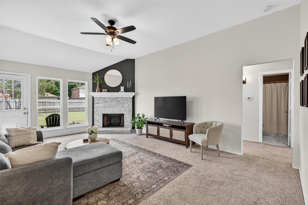 OPEN HOUSE - SAT, JUNE 13th 1-3pm! NEW REDUCED PRICE! Welcome home to one of the cutest and most affordable starter homes you’ll find! From the moment you arrive, you’ll feel the care and pride of ownership that shines throughout this darling home. Inside, you’re greeted with fresh paint, charming accent walls, and thoughtful modern updates that make the space feel both cozy and current. Majority of the popcorn ceilings have been removed, and you’ll love the updated light fixtures, along with newer electrical outlets and switches that add a polished touch. This well-maintained home offers 3 bedrooms, 2 bathrooms, and a 2-car garage, all centered around a spacious living room with vaulted ceilings and a warm wood-burning fireplace, the perfect spot to gather with family or unwind after a long day. Step outside and enjoy your private backyard retreat, complete with an open patio ideal for morning coffee or weekend BBQs. The extended rear driveway provides extra parking, a rare and valuable bonus! Recent improvements include beautifully refreshed front flower bed landscaping, painted front door and a remodeled guest bathroom, making this home truly move-in ready. Location is everything, and this one is hard to beat! You’re within walking distance to the brand-new Kreymer Elementary, as well as the upcoming Hampton Intermediate and Parker Jr. High (opening Fall 2026) all within Highly Rated Wylie ISD. No HOA, No MUD, No PID. Plus, with easy access to Hwy 78 and 205, you’ll love being close to all the exciting growth in the area, including the historic downtown Wylie, new shopping, dining, and more on the way. This sweet home is full of charm, updates, and opportunity and it’s ready for its next chapter. Don’t miss your chance to make it yours!