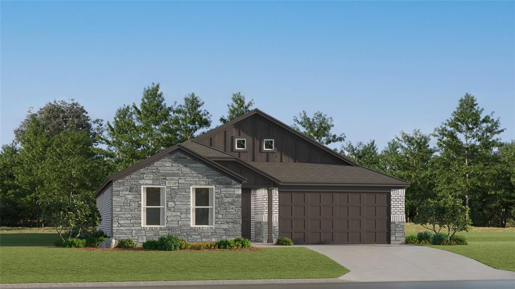Meet the DiMaggio plan.
This new single-story home boasts a convenient and low-maintenance layout. Three bedrooms are secluded near the front of the home, leading to a spacious and flexible open-concept layout where the kitchen, dining room and family room meet. Nestled into a private rear corner is the lavish owner's suite, featuring a full bathroom and walk-in closet.