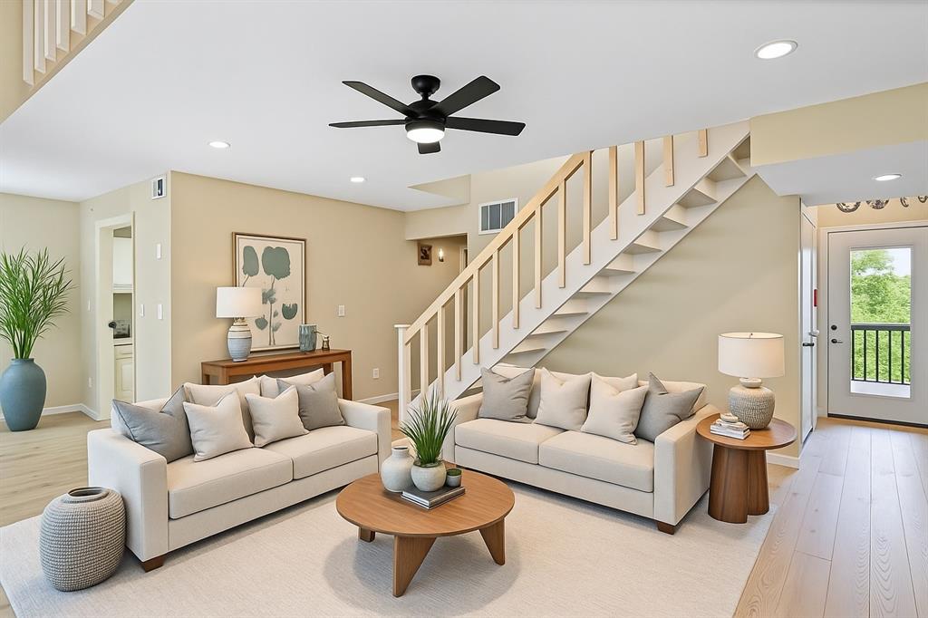 This beautifully updated condo in the popular Signal Ridge community offers 1,578 square feet of inviting, light-filled space with a flexible layout that can serve as three bedrooms or two bedrooms and an office, along with two full baths.

In April 2025, the home went through a thoughtful refresh that included updated lighting in the kitchen and dining area. The primary bathroom was also updated with subway-tile shower walls, a refreshed tub surround, new countertops, sinks, and fixtures for a clean and modern look. Then in May 2025, laminate flooring was installed throughout the downstairs living areas and bedrooms, and fresh carpet was added to the stairs and upper level.

You’ll appreciate the two comfortable living areas that provide plenty of room to relax or entertain, along with a private back patio that’s perfect for quiet mornings or evening gatherings. The home also comes with two dedicated parking spaces for added convenience. Signal Ridge offers resort-style amenities with several pools, a lap pool, and a hot tub, all in an unbeatable location just a short walk from The Harbor in Rockwall, where you can enjoy lakeside dining, shopping, entertainment, and beautiful views of Lake Ray Hubbard.

The HOA is also investing in the community with major exterior updates underway, including roofs, chimneys, siding, trim, skylights, fascia, gutters, and more, making Signal Ridge look better than ever.