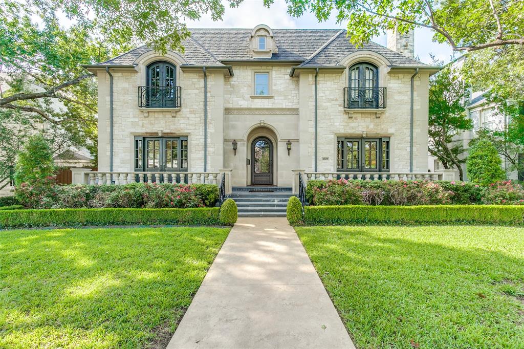 Exceptional size and value on one of the best blocks in University Park! This home boasts gorgeous light-filled spaces with elegant staircases, beautiful formals, crisp crown moldings and handsome study with full bath. The gourmet kitchen features Wolf appliances and spacious breakfast area that opens to the sizable family room lined with French doors. Downstairs media room and wet bar ideal for entertaining. Luxurious primary suite includes 2 fireplaces, dual baths, balcony and stunning closet. Spectacular outdoor living area with fireplace overlooks pool and turfed side run for pets. 70x160 lot, 4 ensuite guestrooms, elevator, exercise room and 3 car garage makes this home an unbelievable opportunity.
