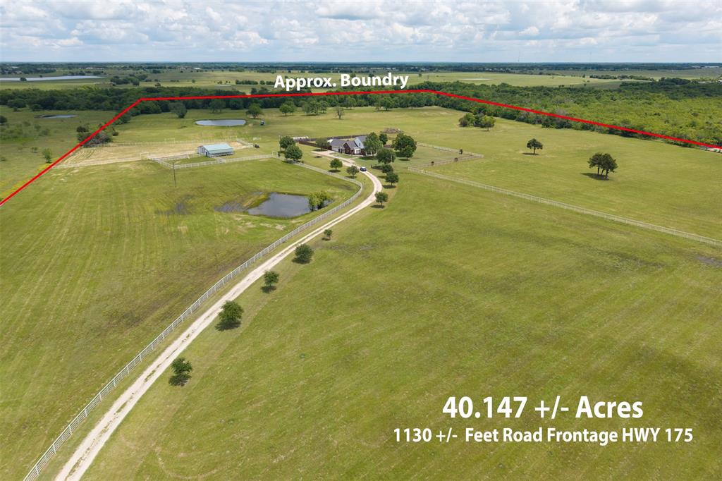 Experience the serenity of country living and open space you crave on this Texas ranch property full of potential. If you have been dreaming of a home where the stars shine brighter, the land stretches wide, and peace comes standard, this retreat might be exactly what you have been searching for.

Tucked behind approximately 1,130 feet of highway frontage, this scenic property features open pastures dotted with mature trees. A private drive leads you home and sets the tone for the peaceful retreat that awaits.

The residence is spacious and full of charm, thoughtful touches throughout. Wood burning fireplace anchors the living area, while custom built ins add both style and storage. You will find not one but two primary bedrooms, one upstairs and one down, ideal for multi generational living or guest comfort. The downstairs suite is a standout, featuring a spa like bathroom with oversized walk in shower, and generous closet space.

The kitchen is a gathering place, complete with double oven, a center island, and ample cabinetry. A formal dining area, dedicated office or flex space, oversized mudroom, dry bar with wine fridge, and attached 2 car garage round out the interior highlights.

Step outside and unwind in your backyard oasis with an in ground pool, slide, and hot tub overlooking the Texas sky. Explore the land to find two peaceful ponds and everything you need for horses or livestock, including a 30x40 barn with 5 stalls and a tack room. The property is fenced and cross fenced, currently AG exempt, and perfectly set up for those wanting to live close to nature without sacrificing convenience. It is just 45 minutes from downtown Dallas.

With room to roam, the infrastructure is in place, and the potential for future expansion or alternate uses is wide open. The owner is willing to consider owner financing with the right terms.

This is more than a home. It is a lifestyle. Come experience the peace, privacy, and potential this Texas retreat offers.