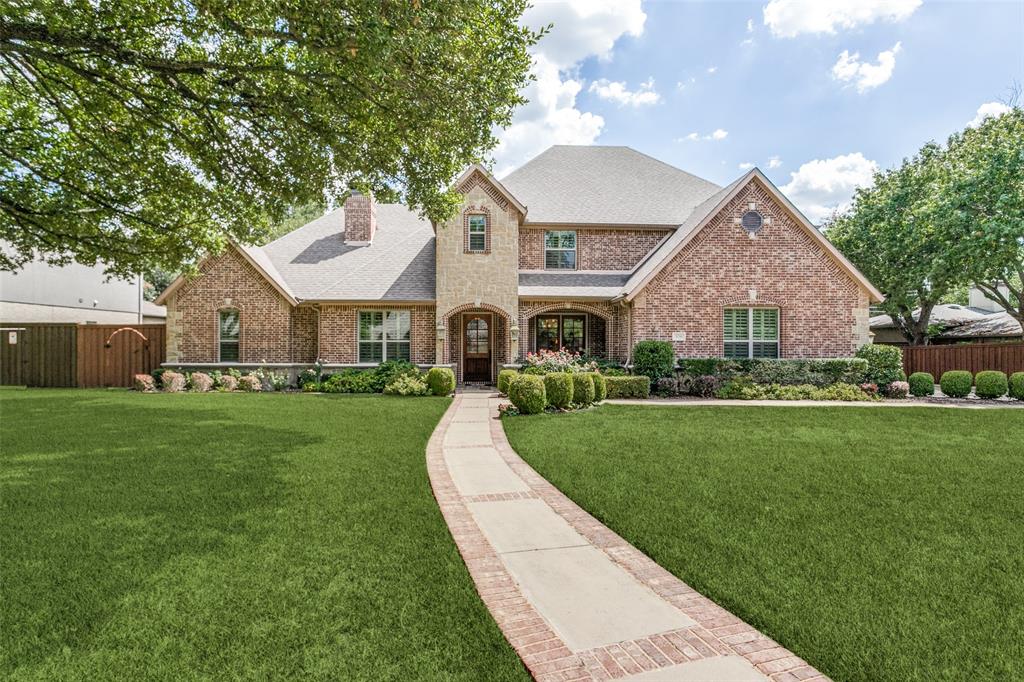 Timeless elegance awaits on a prime Melshire Estates block. This meticulously maintained two-story home features an entry leading to the dining room and primary office. The den with built-ins and fireplace flows seamlessly into the kitchen, boasting granite counters, a built-in refrigerator, a butler's pantry, and a wine room. The first-floor primary bedroom suite offers privacy and comfort with a large bathroom with a heated floor and an oversized closet. A secondary office near the kitchen adds flexibility. Upstairs, discover three spacious bedrooms with large closets, 3.1 baths, and an oversized media room with a sound system. Two floored walk-in attics provide ample storage. The expansive lot includes a stunning pool, spa, and fountains, an outdoor kitchen, 2 patio areas, plus a full bath for poolside convenience. Additional highlights: wood floors, large windows, two fireplaces, traditional crown molding, and a three-car garage.
