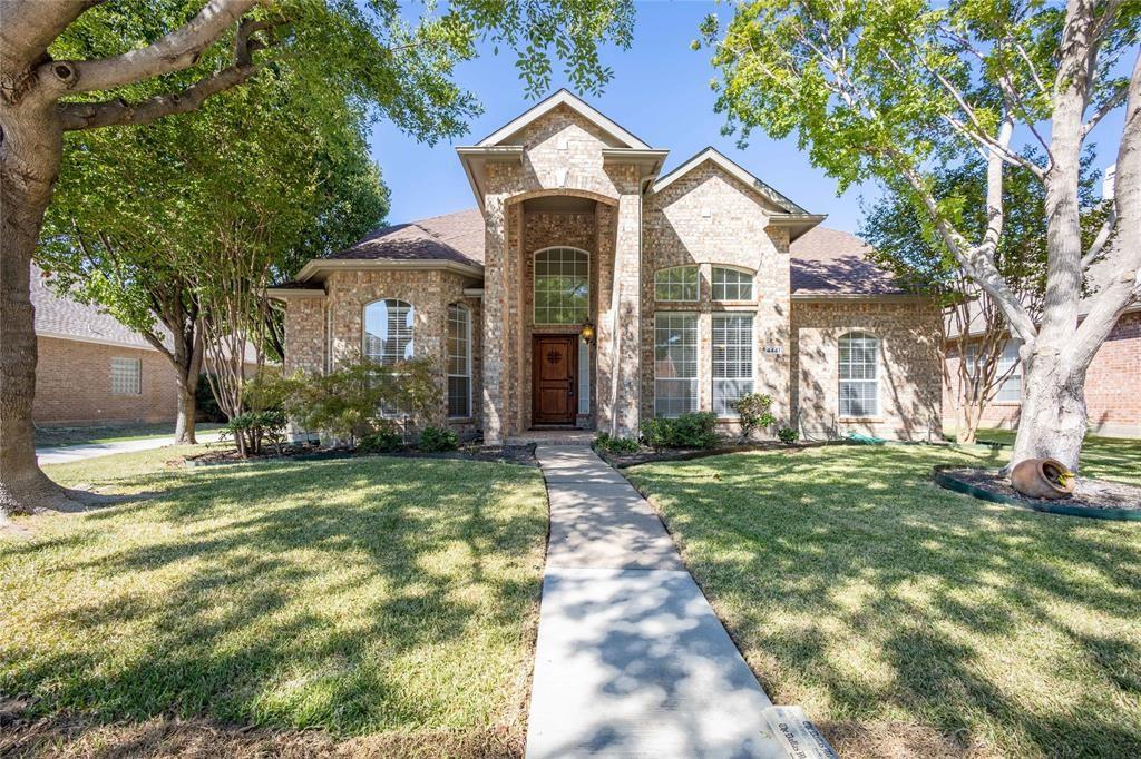 This stunning home with beautiful decorator features throughout, beautiful wood flooring, and plush carpet! Open main living & dining areas! Lots of light, tall ceilings, incredible gourmet kitchen featuring a large center island, 6 burner gas cooktop, convection oven, generous cabinets, counters & breakfast bar, & exquisite flooring. View the incredible flagstone patio with a fire pit from the wall of windows in the den or imagine gathering around the cozy fireplace in the coming cooler months. The downstairs primary suite is spacious & features a gorgeous ensuite bath featuring dual bowl sinks, a garden tub, a separate shower, & an incredible custom walk-in closet. Upstairs is a large game room & a lovely customized nook that makes a beautiful office space or media center. There's plenty of room in three large bedrooms - 2 have walk-in closets. The low-maintenance backyard has an extensive pergola-covered flagstone patio with a fire pit and is surrounded by a wood fence. Must see!