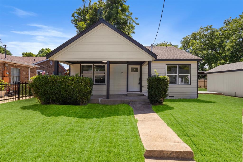 Beautifully Renovated Home in a Prime Dallas Location!
Welcome to 339 Avenue H, Dallas, TX 75203 — a stunning fully renovated home offering 4 bedrooms, 2 bathrooms, 1,563 sqft of thoughtfully designed living space, and a 1-car garage. Updated from top to bottom, this move-in-ready property perfectly combines modern style, comfort, and functionality. Step inside to discover a bright and inviting layout featuring updated flooring, fresh paint, contemporary lighting, and stylish finishes throughout. The open-concept living and dining areas create a welcoming space ideal for both everyday living and entertaining. The renovated kitchen serves as the heart of the home, showcasing updated cabinetry, sleek countertops, and modern fixtures designed to complement today’s lifestyle. The generously sized bedrooms provide flexibility for family members, guests, or a home office, while the beautifully updated bathrooms feature modern finishes and thoughtful details. Every renovation has been carefully completed to create a home that is both stylish and practical. Prime Location: Located in a rapidly growing area of Dallas, this home offers convenient access to Downtown Dallas, major highways including I-35E and I-30, and is just minutes away from shopping, dining, entertainment, and local attractions. Enjoy being close to the vibrant city life while still living in an established residential neighborhood. This fully renovated home offers modern upgrades, an excellent location, and move-in-ready convenience—making it a fantastic opportunity for homeowners and investors alike. Schedule your private showing today!