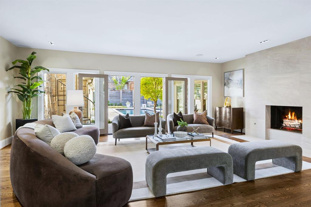 A fabulous opportunity to own in this loved, quiet community, tucked away with community pond, no through traffic and close to all the premier private schools, tollroad and major highways. Beautifully appointed features throughout with abundant natural light, generous room sizes and plenty of family spaces for all ages to find their happy space. Enter into the grand keeping space with large living area, 2 story entrance, sweeping staircase and gorgeous views of the outdoor pool and living areas. Custom oak cabinetry, 146 bottle SubZero wine fridge, 6 burner Wolf range with grill, SubZero fridge, large island with plenty of storage, upgraded WiFi sound system indoor-outdoor, turfed backyard, 3 car- direct street access with no alley, and all underground utility lines. 2021 3 new HVAC systems, ductwork, thermostats carrying 10 year warranty + 2 replaced water heaters. Turfed backyard oasis gives plenty of outdoor enjoyment year round including the gorgeous pool, splash pool, relaxing resort lounge spaces with complete privacy. A stunning new offering in the coveted hidden pocket community of Preston Hollow.