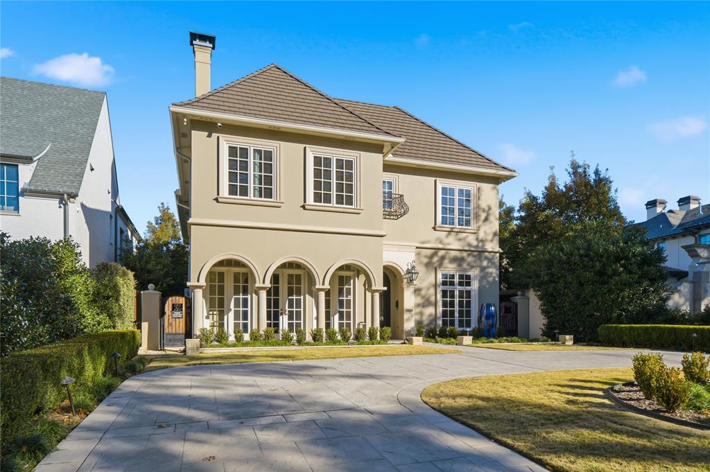 Positioned along one of University Park’s most desirable fairway streets, this custom-built residence offers a refined blend of European influence, thoughtful architecture, and modern livability. Designed with an emphasis on proportion, natural light, and material quality, the home delivers understated sophistication revealed through craftsmanship and flow rather than overt display.

Expansive windows illuminate richly finished interiors anchored by hardwood floors and elegant stone details. Formal and informal spaces connect seamlessly, creating an environment suited for both intimate gatherings and larger-scale entertaining. A private library provides a quiet retreat, while a wine room adds function and character, underscoring the home’s attention to detail.

The chef’s kitchen is designed for both performance and presence, opening naturally to the main living areas and serving as a true central gathering space. Storage is abundant and intelligently planned, allowing the home to remain visually clean without sacrificing practicality. Imported marble fireplaces, custom plaster ceiling details, and curated finishes throughout reflect a level of quality that is increasingly difficult to find.

The primary suite offers a private sanctuary with its own terrace overlooking the pool and spa, designed to prioritize comfort, privacy, and long-term livability. Three additional en-suite bedrooms provide flexibility for family and guests, while a spacious game room serves as a versatile secondary living area.

Outdoor living extends the home’s design with covered patios and a backyard retreat centered around a pool and spa, creating a seamless connection between interior and exterior spaces. Located in the heart of University Park, this residence offers a rare opportunity to own a thoughtfully crafted home where design, comfort, and location align effortlessly.