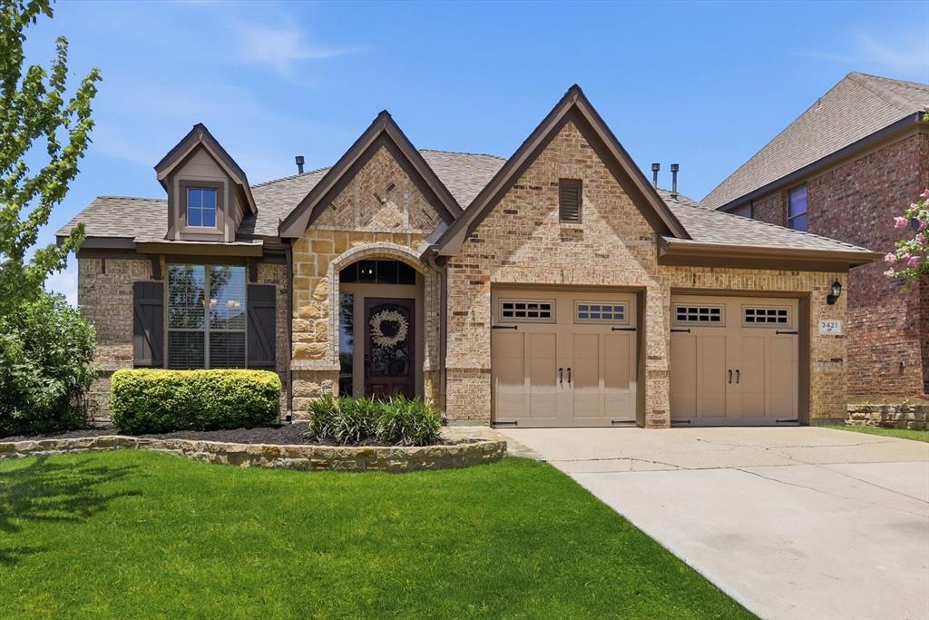 PRISTINE CONDITION!  Don't miss this truly TURN-KEY opportunity in sought after Saratoga in North Fort Worth Alliance with award winning Northwest ISD schools!  Must see to appreciate the elusive, hard to find, luxury feel of this impeccably maintained home with high end upgrades including over $26K in LVP flooring and 6in baseboards, fresh paint in soothing designer colors, art niches, elegant wainscoting, vaulted ceilings, and an impressive wood, glass & wrought iron front door with sidelights. FLEXIBLE FLOOR PLAN includes 3 downstairs bedrooms, PLUS a light filled flex space with French doors adjacent to the primary suite perfect for us as an office, sunroom, nursery or playroom, PLUS a huge upstairs BONUS room with FULL BATH offering a myriad of space options including use as a game room, media room, second living room, man cave, or even envision a second master to support multi-generation living.  The chef-inspired kitchen is sure to impress with white cabinets, granite countertops, stainless steel appliances, a gas range, ample cabinet storage, and plenty of workspace for cooking and entertaining.  The formal dining room boasts a luxurious feel with UPGRADED wainscoting millwork.  A split bedroom plan features the master suite at the back of the home allowing for private views toward the immaculately landscaped back yard.  The master bath includes double sinks, a jetted tub, separate shower, and CUSTOM CLOSET SYSTEM.  Luxury upgrades continue outside with a brick covered walkway leading to a pergola covered back patio and OUTDOOR KITCHEN with built-in grill and mini fridge with stone surround and concrete counter tops.  Storage shed contains lots of room for gardening tools and lawn equipment.  All in the popular Saratoga community, known for its welcoming atmosphere, quality homes, and outstanding amenities, including community pool, playgrounds, greenbelts, jogging and bike paths. Conveniently located with easy access to I-35W, Hwy 114, Hwy 170, and Hwy 377.