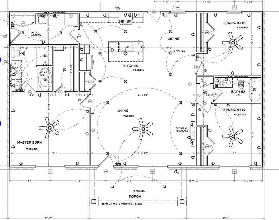 Proposed new construction Barndominium by Red Oak Custom Builders, conveniently located right across from Merkel schools. Wonderful open floorplan with 3 Bedrooms & 2 Bathrooms built on a 9ft plate. Builder's plans for the home - Electric FP in living room, kitchen to have painted cabinetry, granite on counters, gorgeous walnut butcher block on island, & SS appliances (range, microwave, dishwasher). Spacious utility room. The primary bedroom ensuite has a tub, separate tiled shower, and 2-sink vanity with granite counters. LVP flooring in main living areas, carpet in bedrooms.  Foam insulation. Class 4 metal roof. Great covered porches, front & back. Metal privacy fence. Landscaping to include sod in front & back and two trees, one in front, one in back. Wise camera system with 2 cameras & ring doorbell. Builder warranty.  Builder's finish out plans may change and-or buyer has the opportunity to choose finishes and make some changes at this point, within builder's allowances. Note: Lot size approx since this is part of a larger lot. All room sizes approximate.
